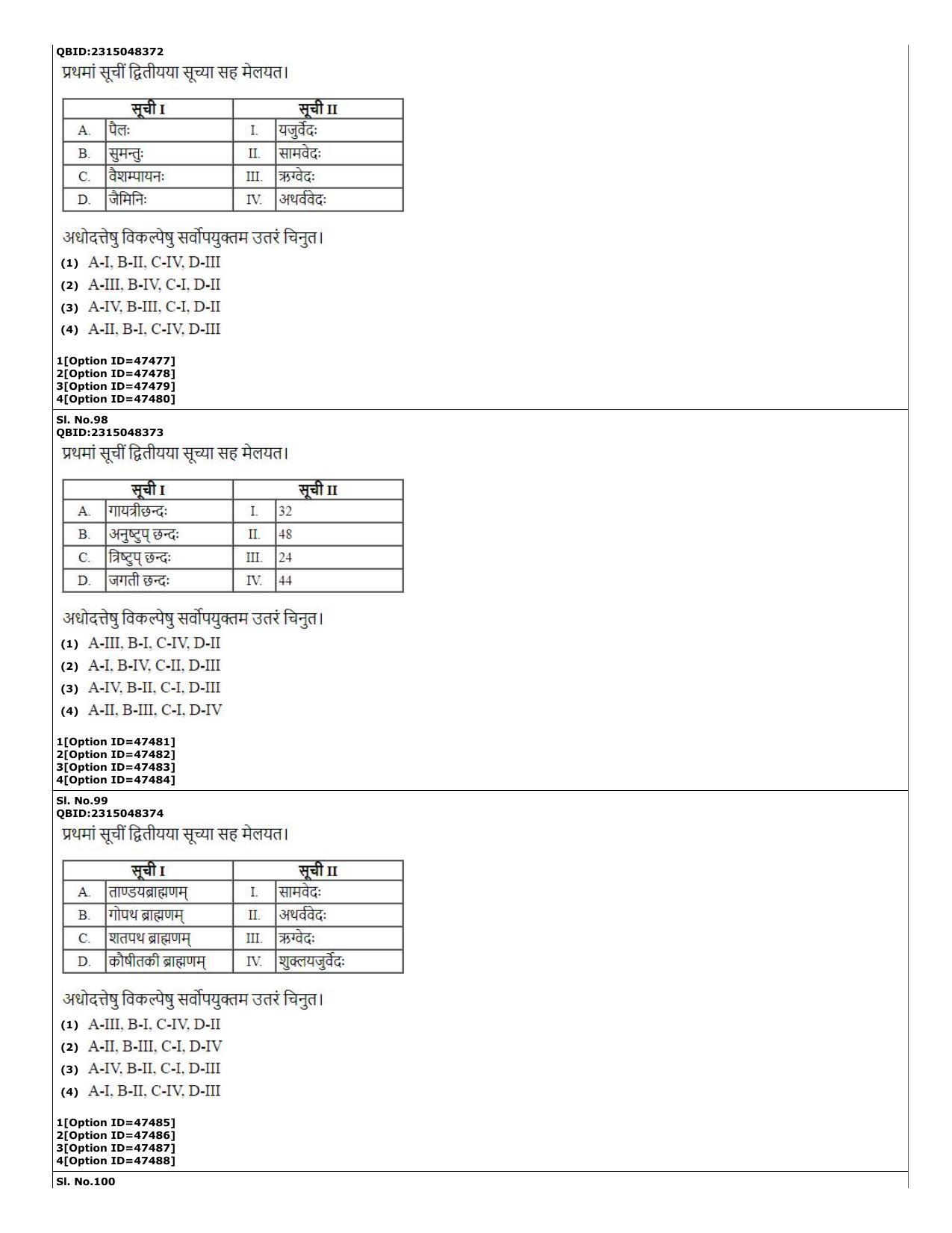 CUET (PG) 2022: PGQP-78 Rigveda (11-09-2022) Question Paper - Page 27