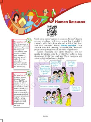 NCERT Book for Class 8 Geography Chapter 6 Human Resources