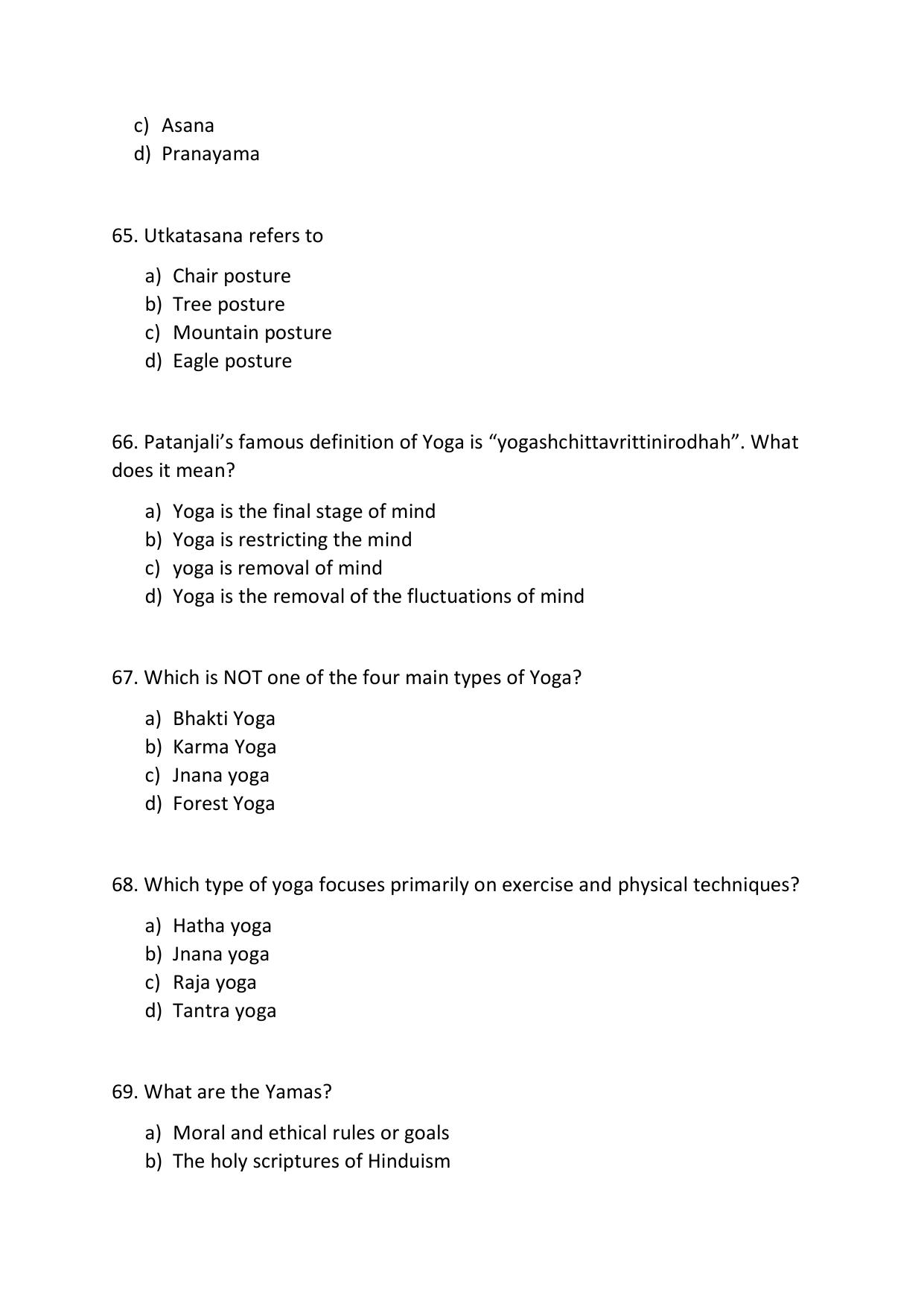 Odisha CPET YOGA & NATUROPATHY SET II 2021 Question Paper - Page 14