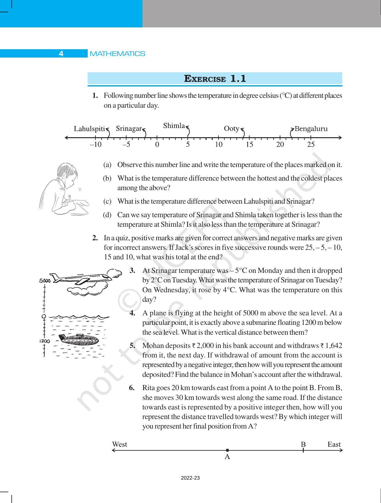NCERT Book for Class 7 Maths: Chapter 1-Integers - Page 4