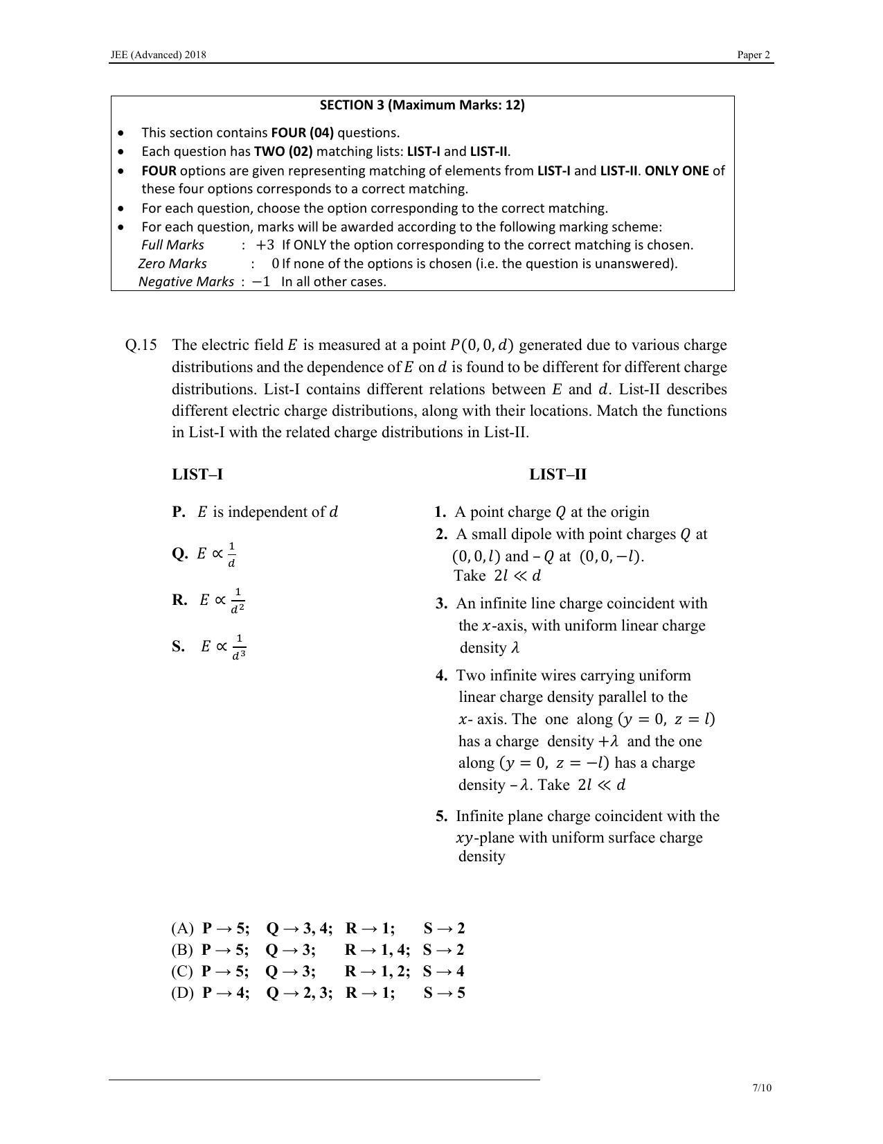 JEE (Advanced) 2018 Paper II Question Paper - Page 7