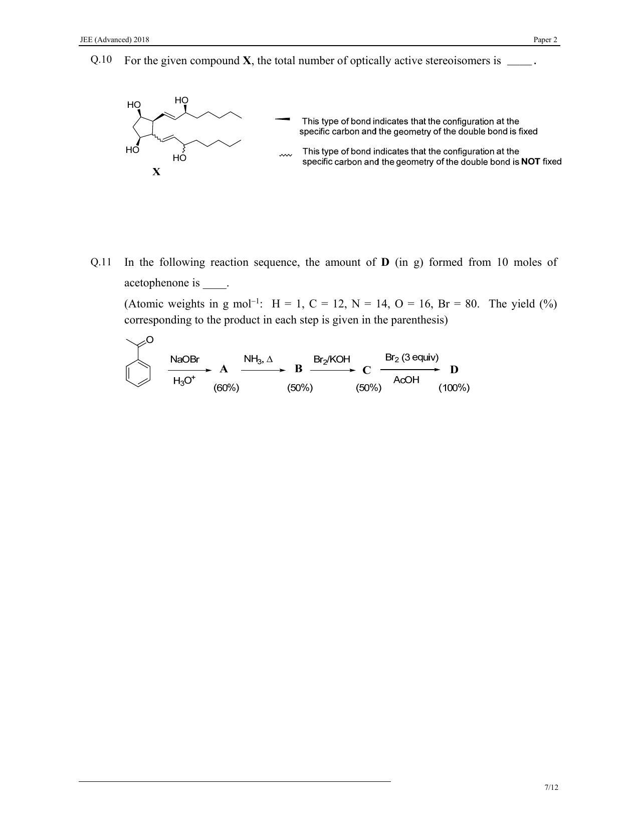 JEE (Advanced) 2018 Paper II Question Paper - Page 17