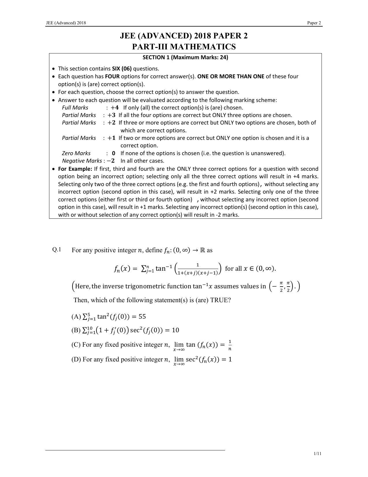 JEE (Advanced) 2018 Paper II Question Paper - Page 23