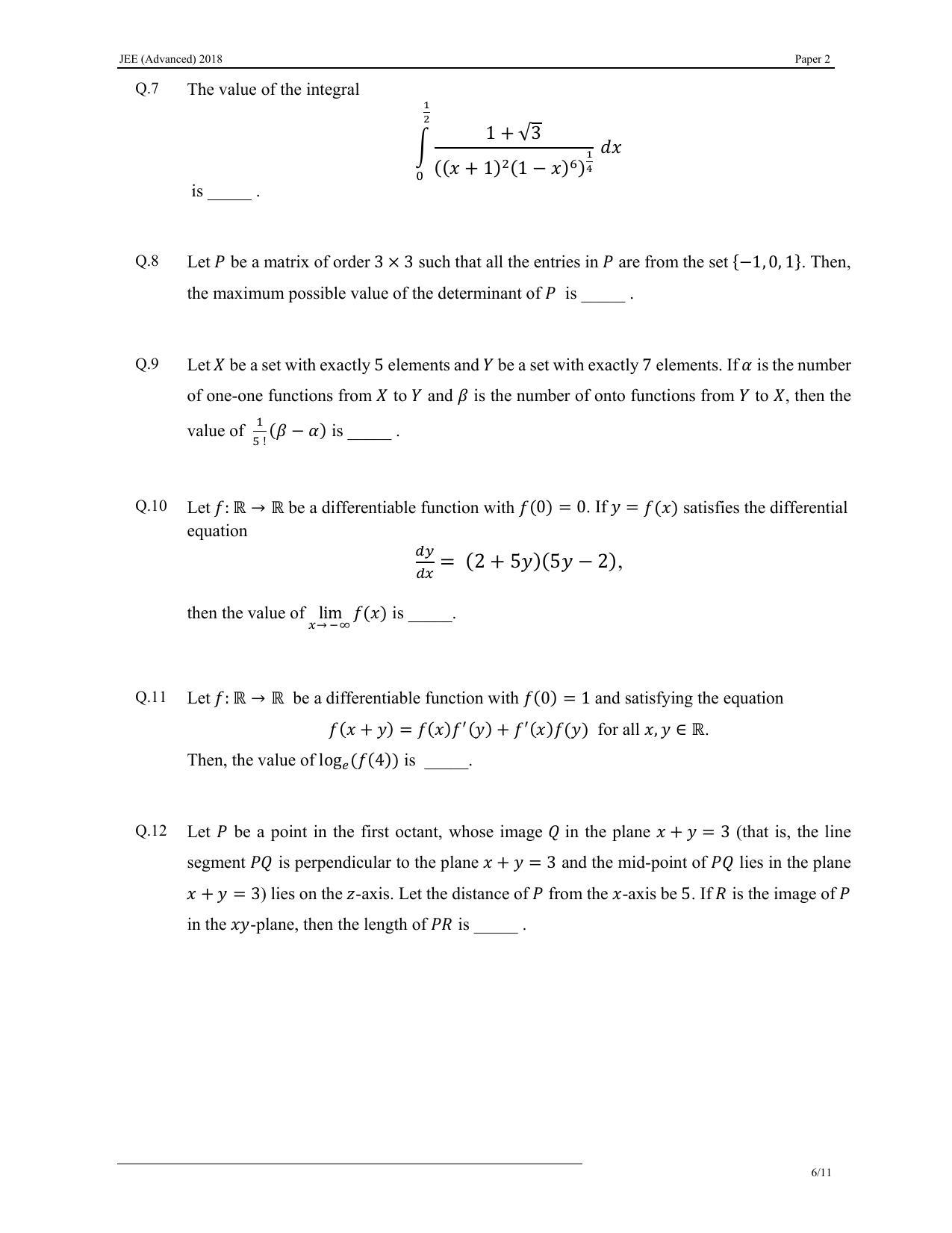 JEE (Advanced) 2018 Paper II Question Paper - Page 28