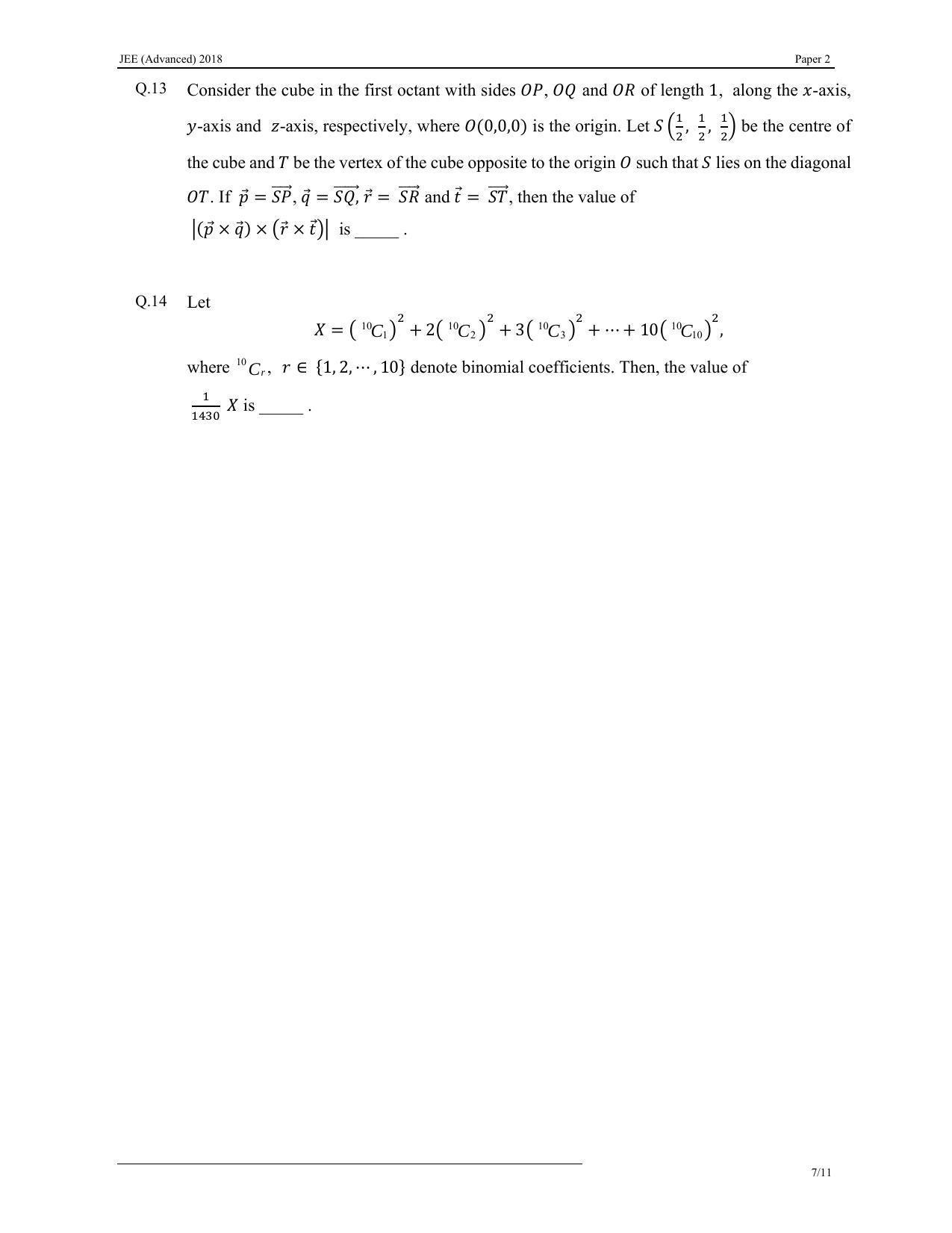 JEE (Advanced) 2018 Paper II Question Paper - Page 29