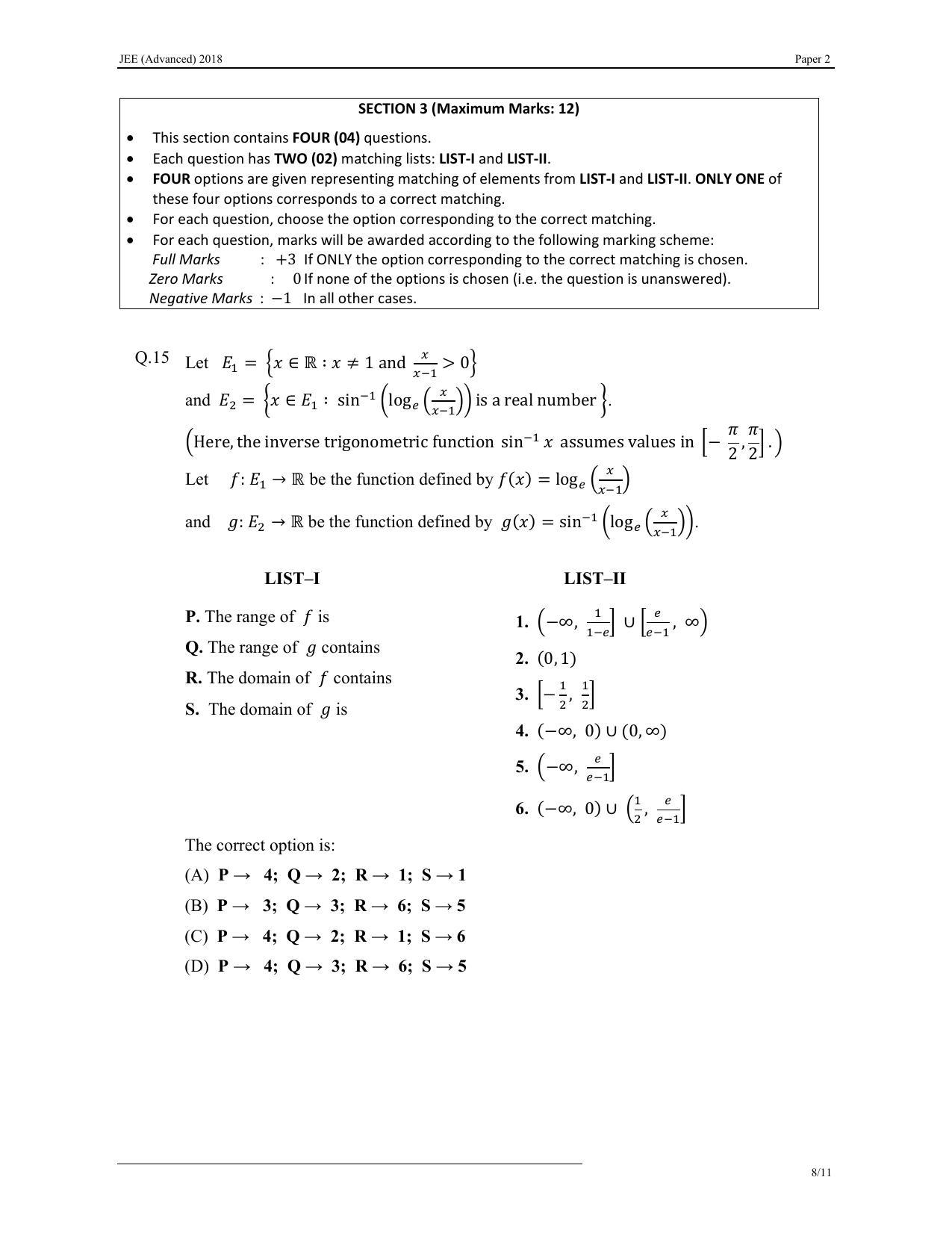 JEE (Advanced) 2018 Paper II Question Paper - Page 30