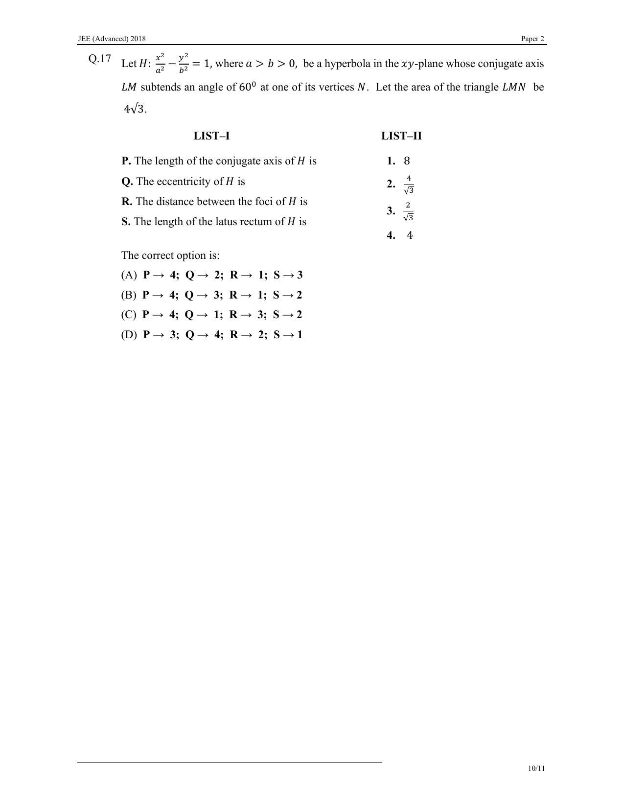 JEE (Advanced) 2018 Paper II Question Paper - Page 32