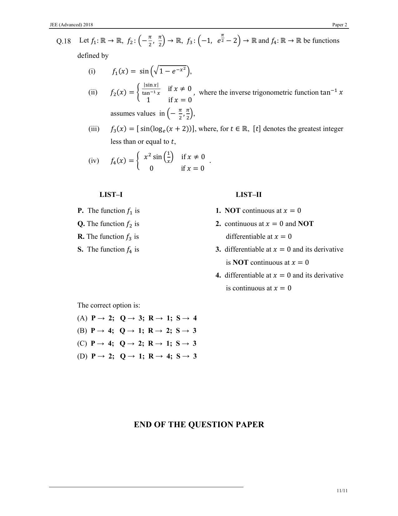 JEE (Advanced) 2018 Paper II Question Paper - Page 33