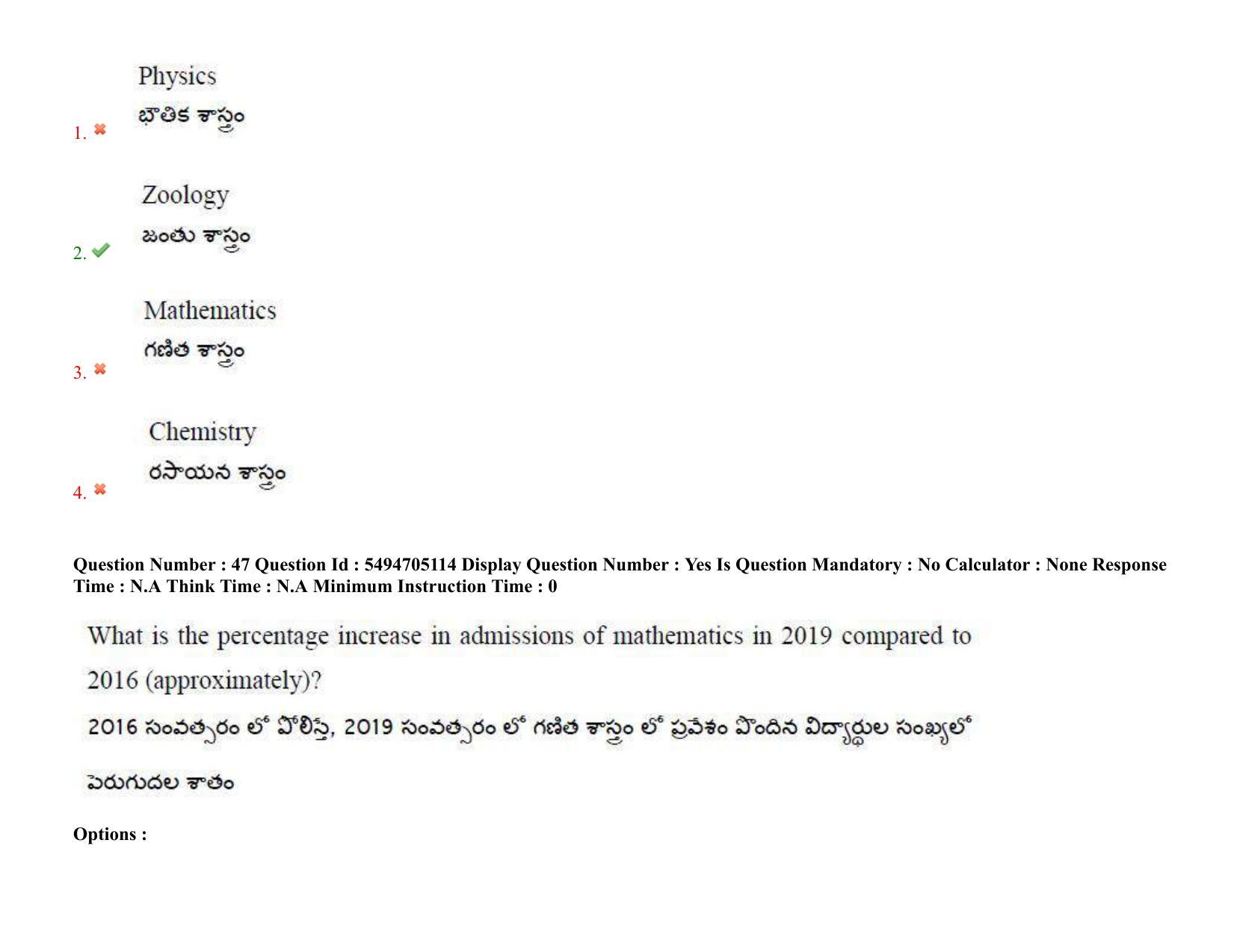 AP ICET 2022 Shift - 2 Question Paper with key - Page 46