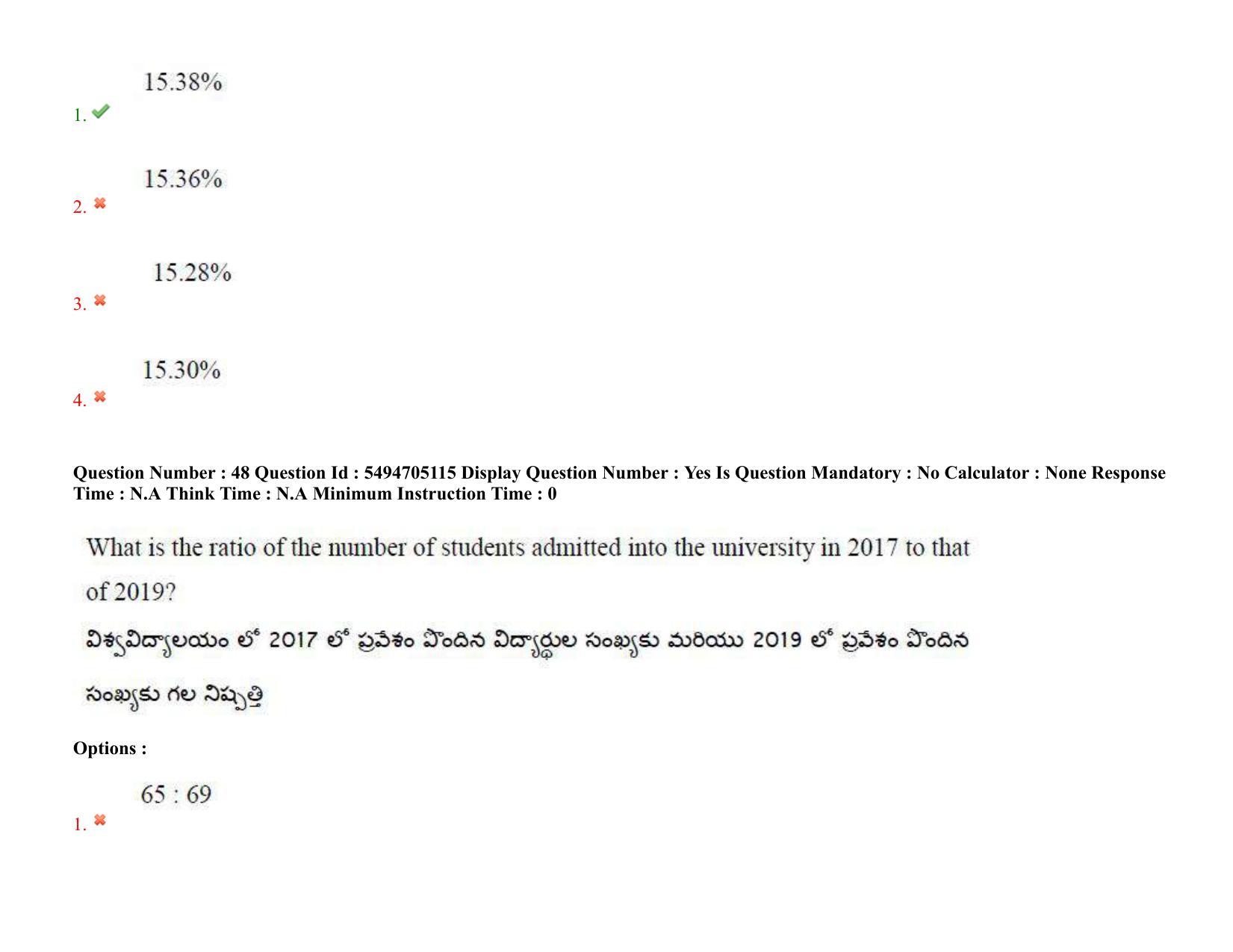 AP ICET 2022 Shift - 2 Question Paper with key - Page 47