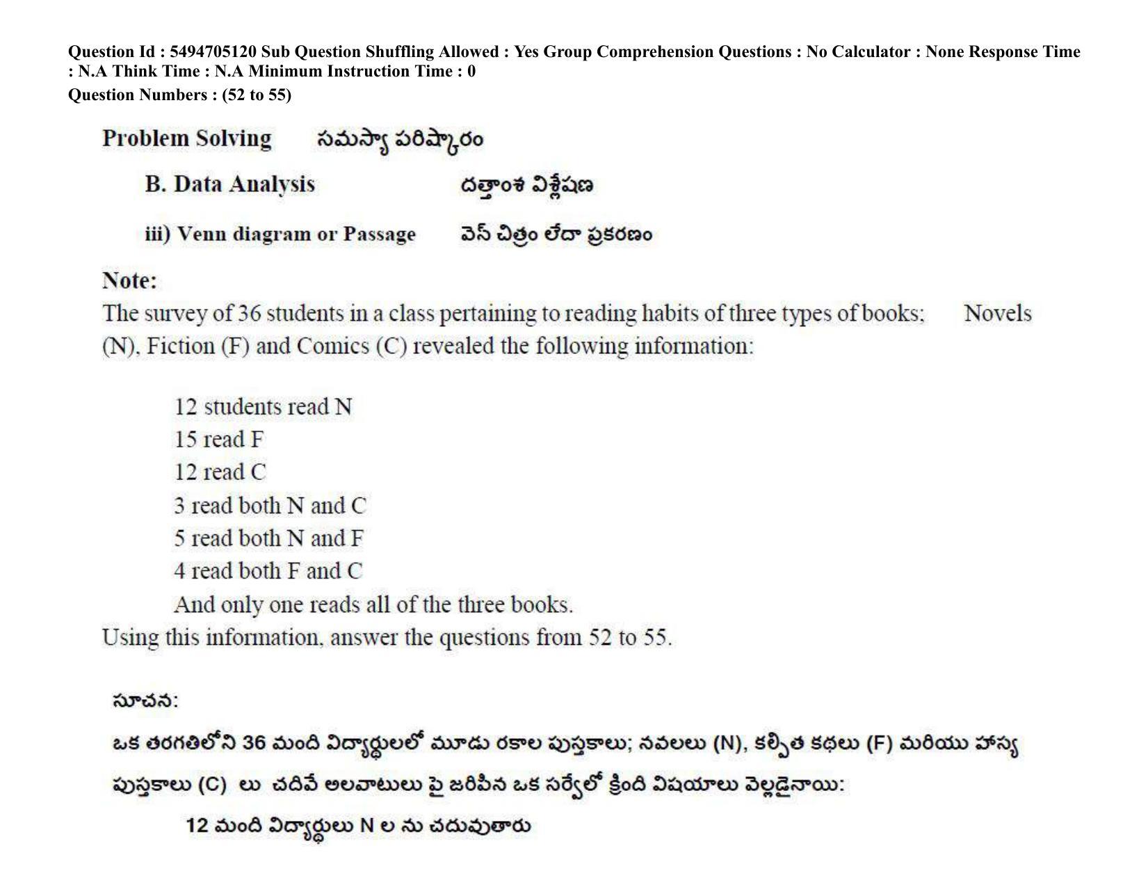 AP ICET 2022 Shift - 2 Question Paper with key - Page 52
