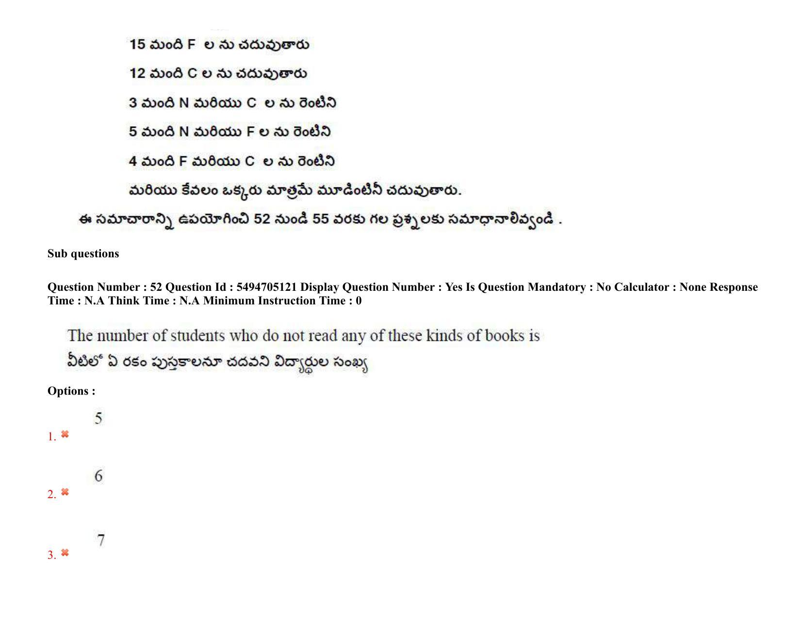 AP ICET 2022 Shift - 2 Question Paper with key - Page 53