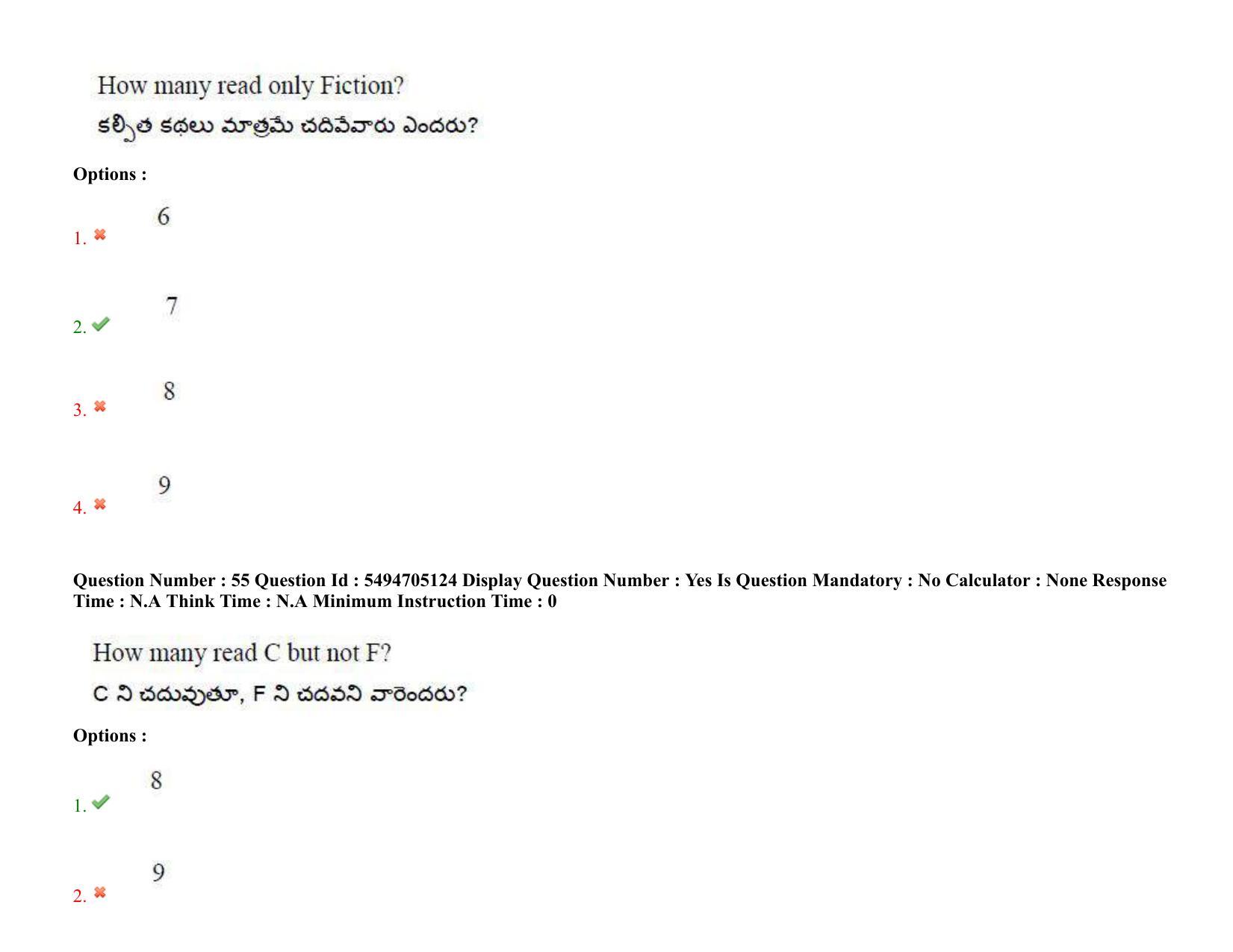 AP ICET 2022 Shift - 2 Question Paper with key - Page 55