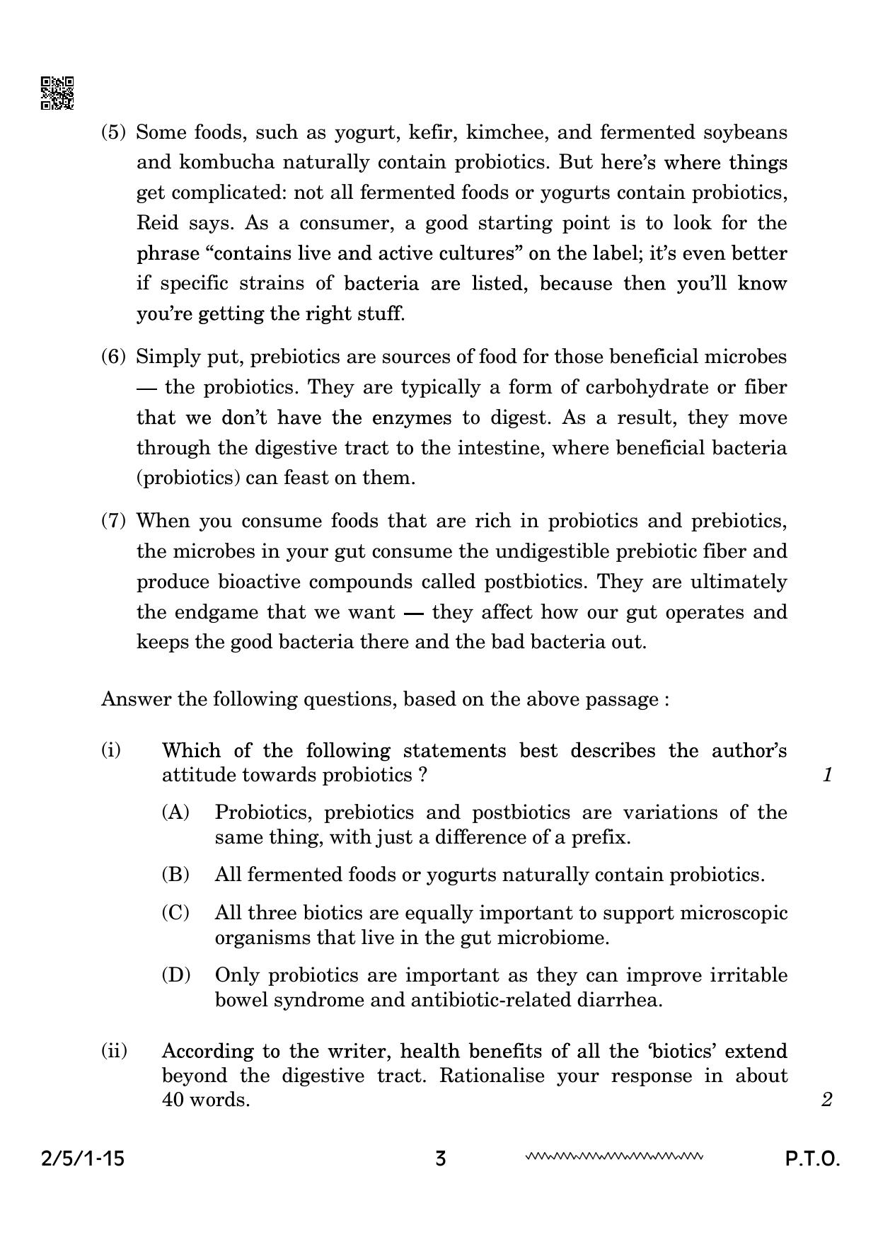 CBSE Class 10 2-5-1 English Literature 2024 Question Paper - Page 3