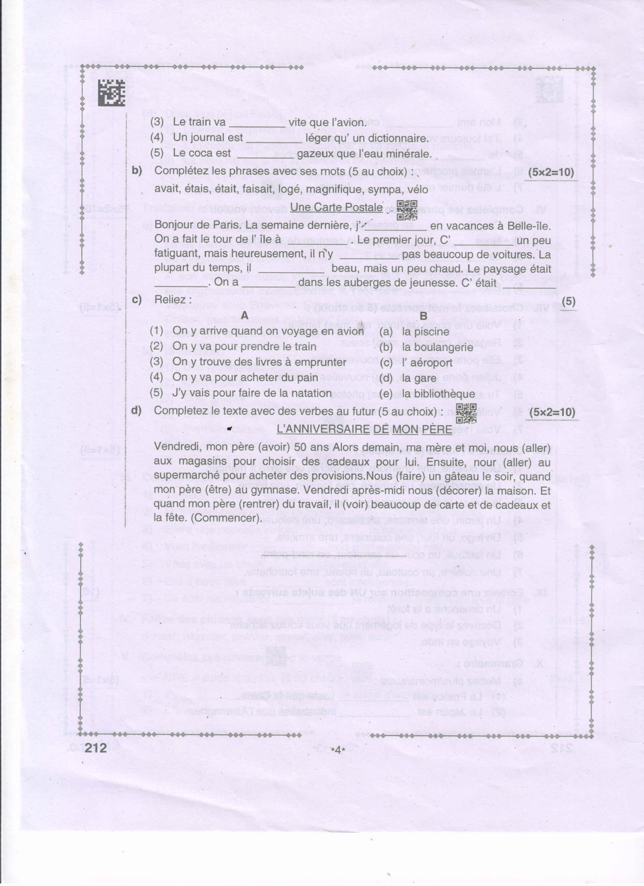 AP Inter 2nd Year French - II Question Paper September-2021 - Page 4