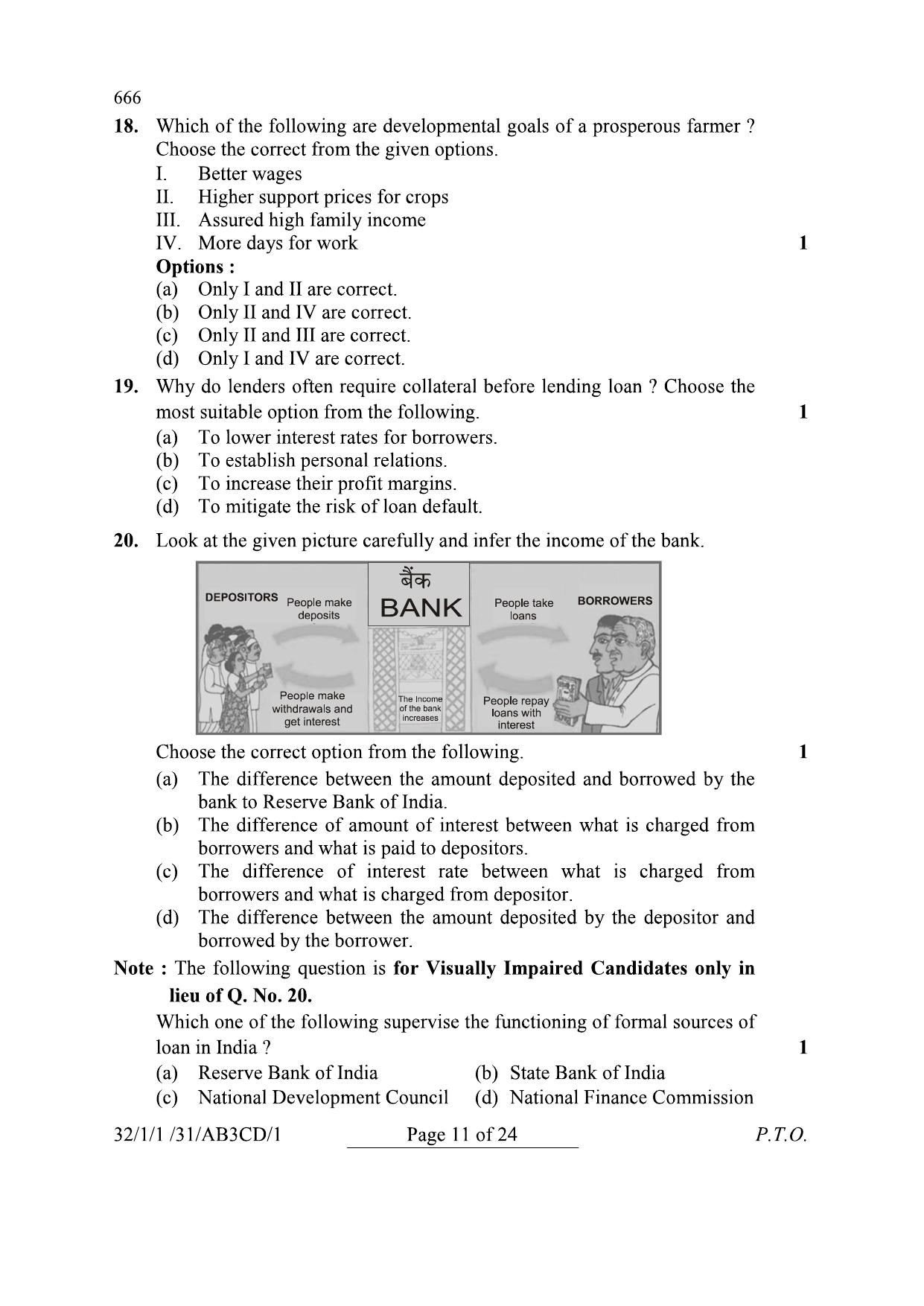 CBSE Class 10 32-1-1 Social Science 2024 Question Paper - Page 11