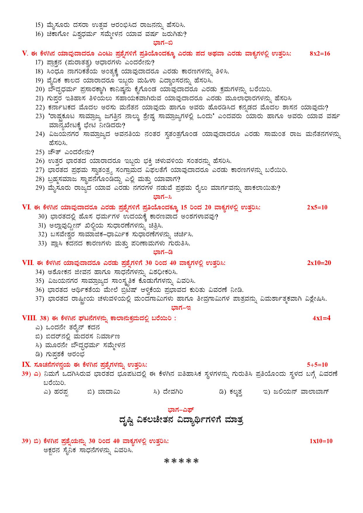 Karnataka II PUC History Model Question Paper II 2025 - Page 2
