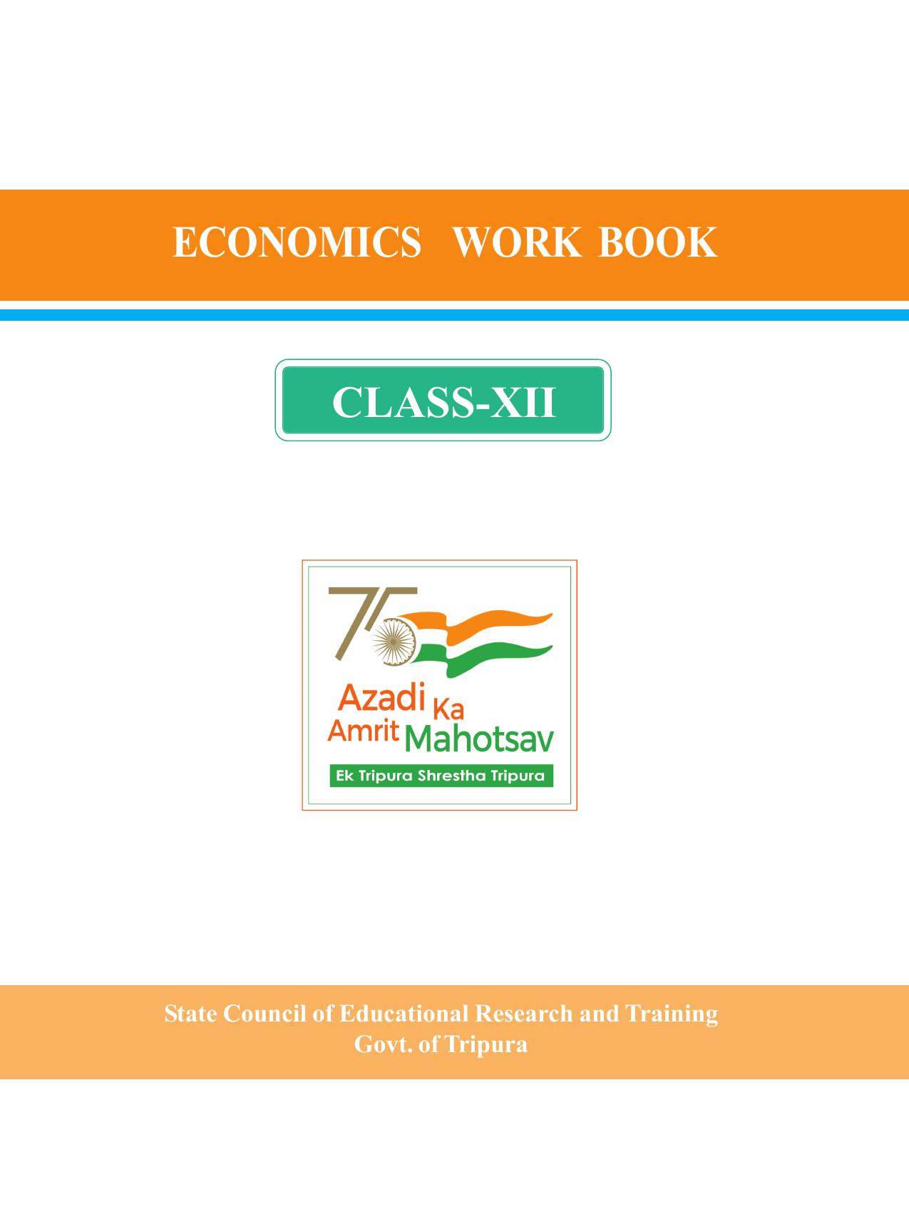 Tripura Board Class 12 Economics English Workbooks - Page 1