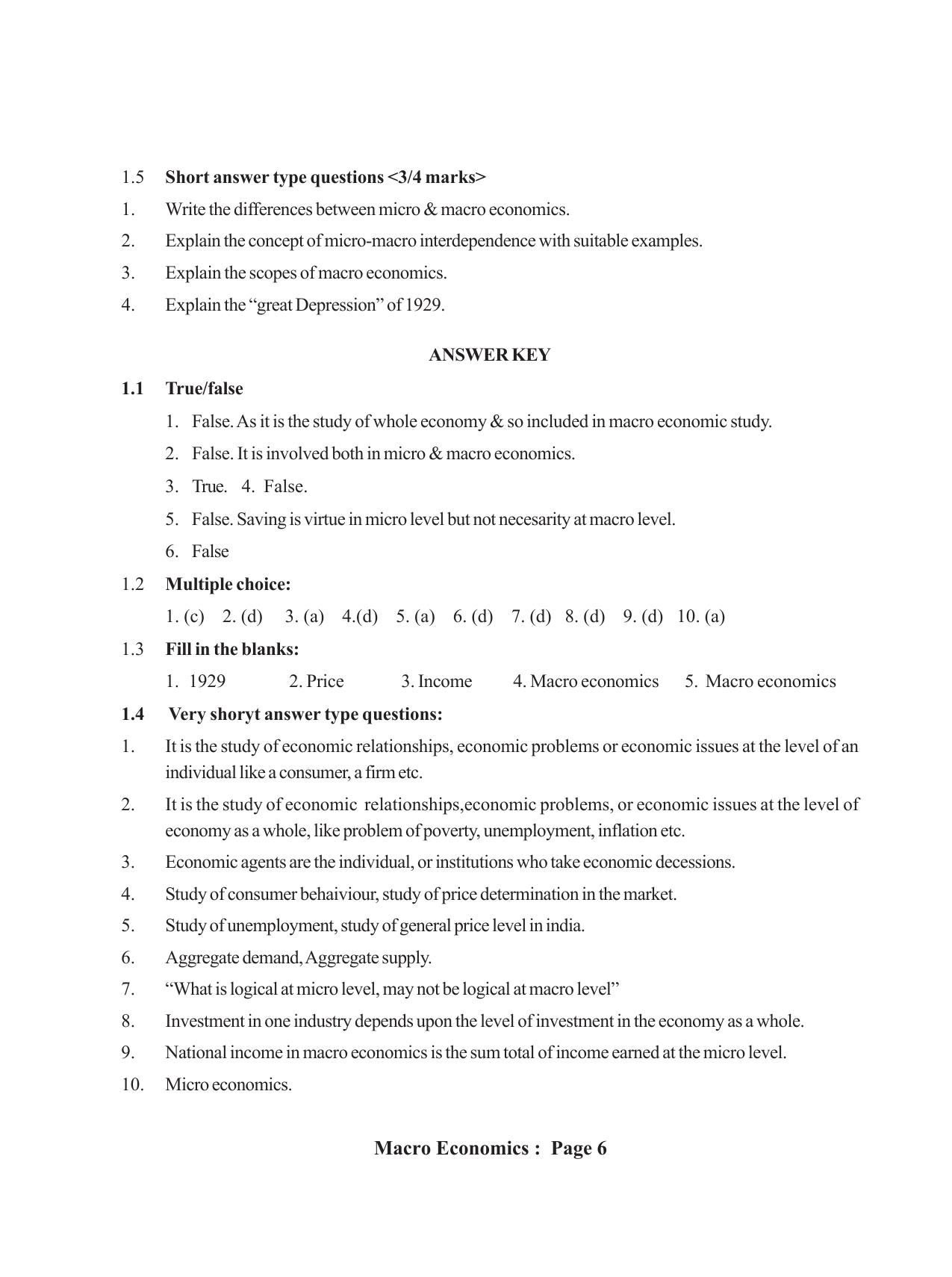 Tripura Board Class 12 Economics English Workbooks - Page 10