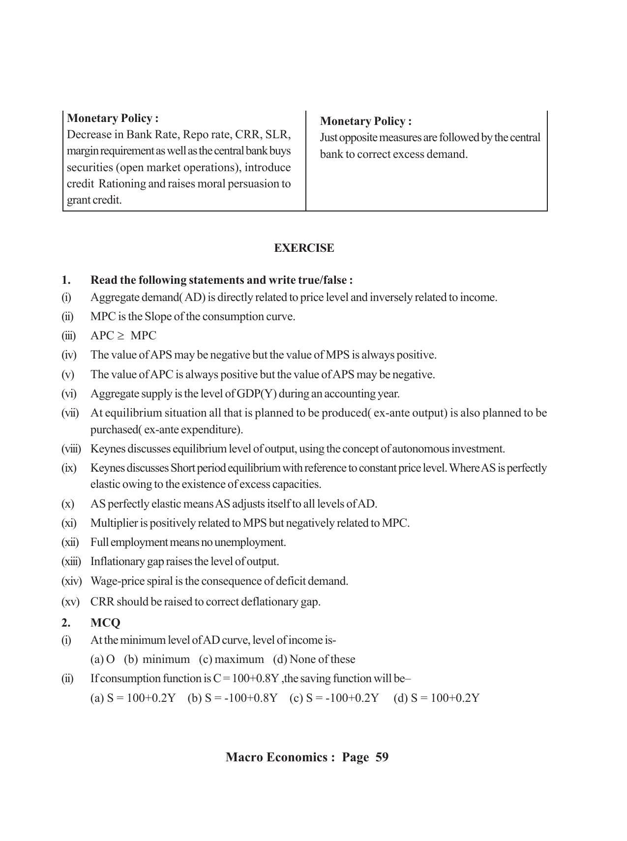 Tripura Board Class 12 Economics English Workbooks - Page 63