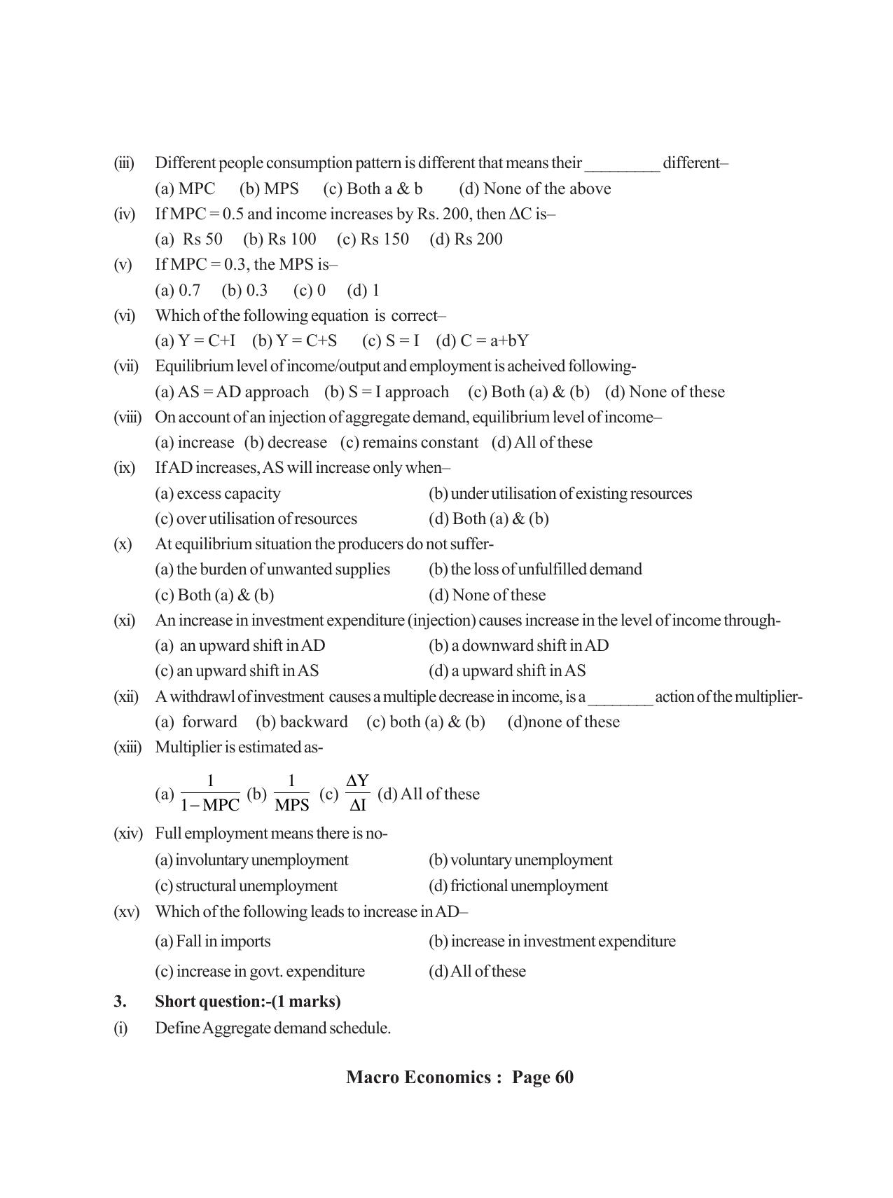 Tripura Board Class 12 Economics English Workbooks - Page 64