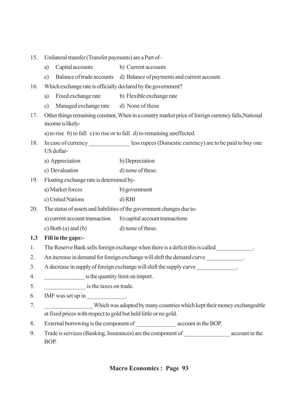 Tripura Board Class 12 Economics English Workbooks - Page 97