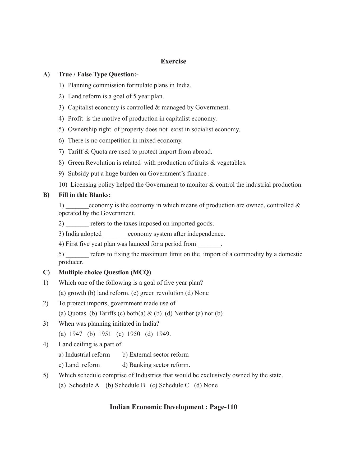 Tripura Board Class 12 Economics English Workbooks - Page 114