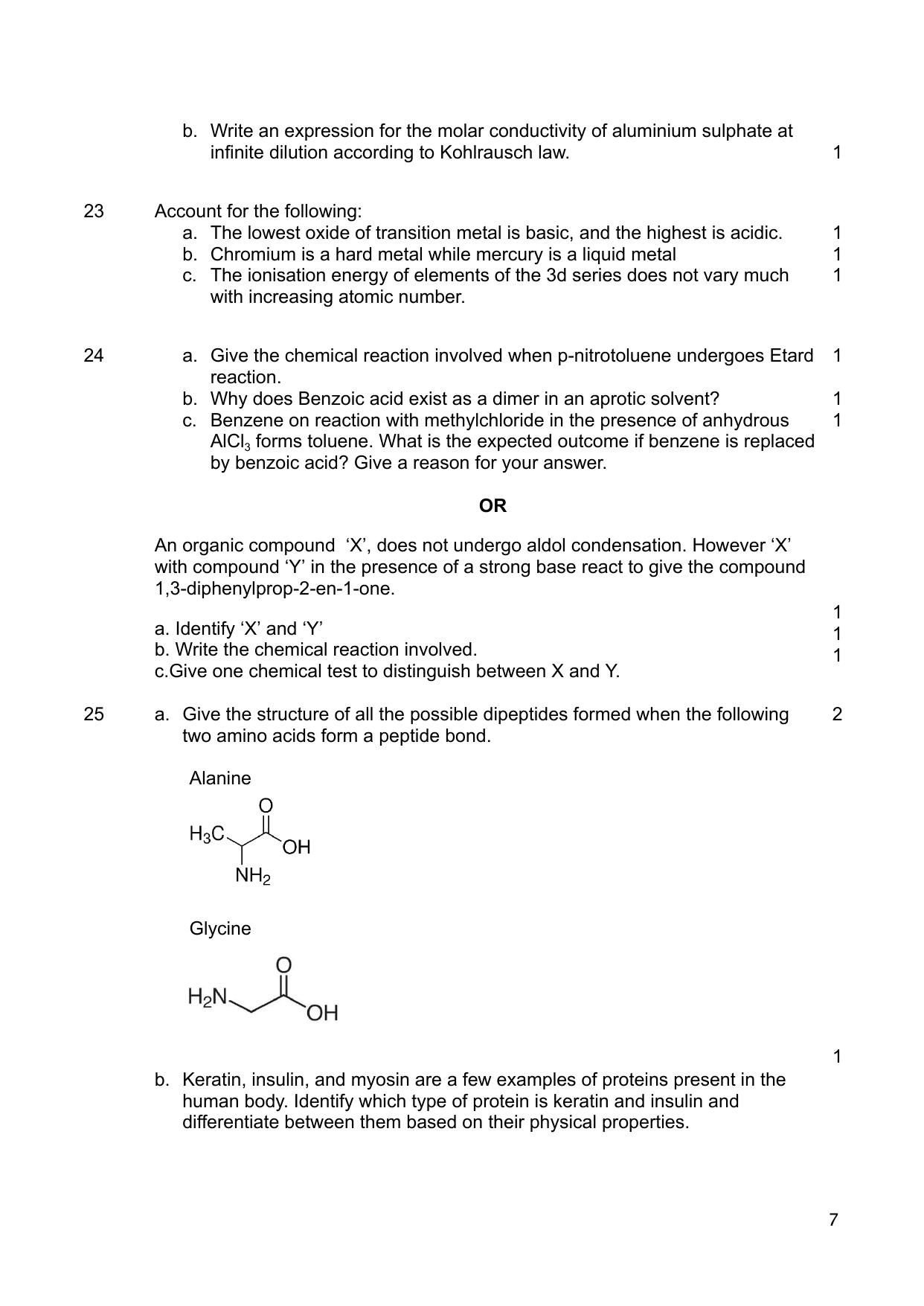 CBSE Class 12 Chemistry Sample Question Paper 2024-25 - Page 7
