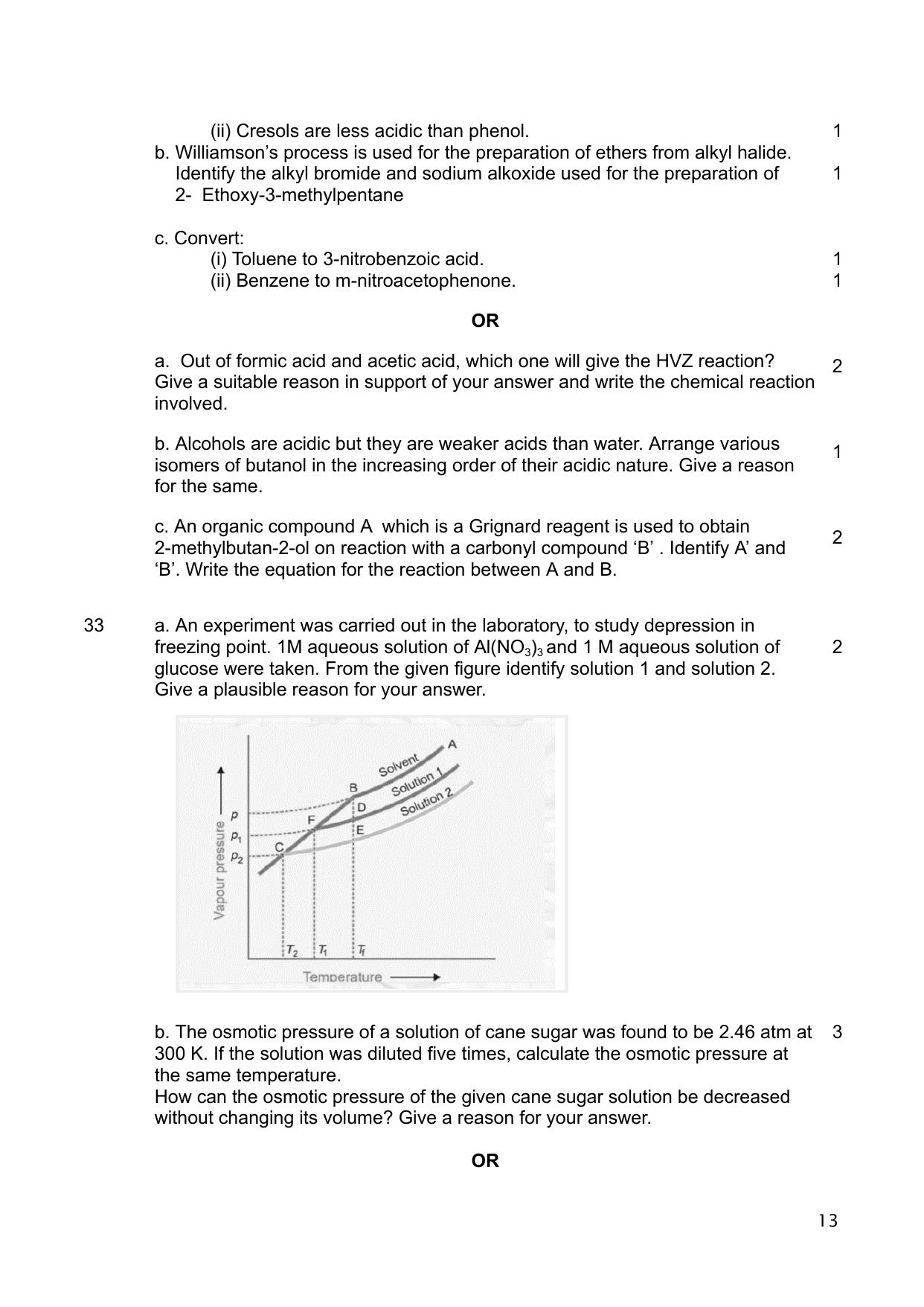 CBSE Class 12 Chemistry Sample Question Paper 2024-25 - Page 13