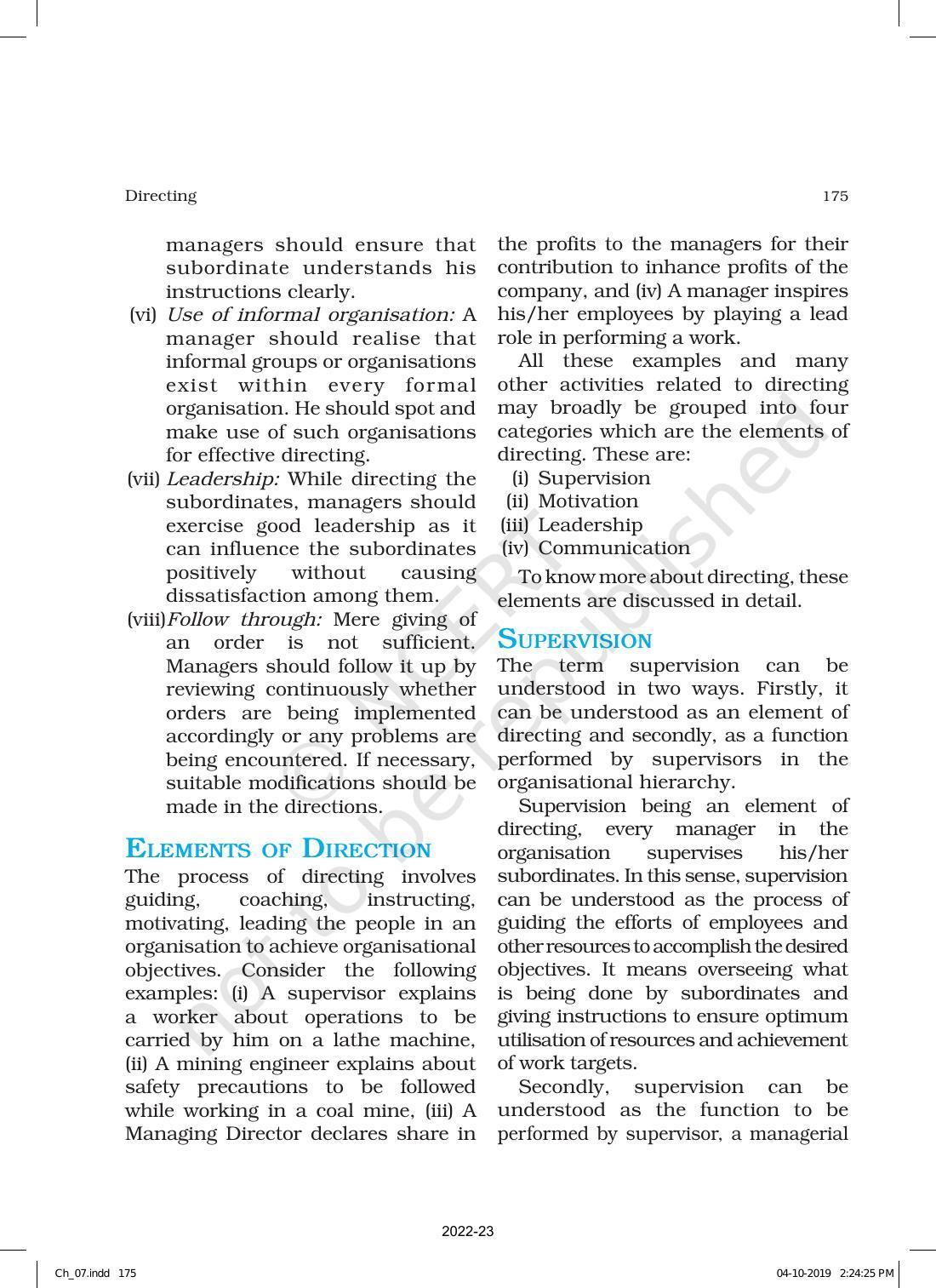 NCERT Book for Class 12 Business Studies Chapter 7 Directing - Page 5