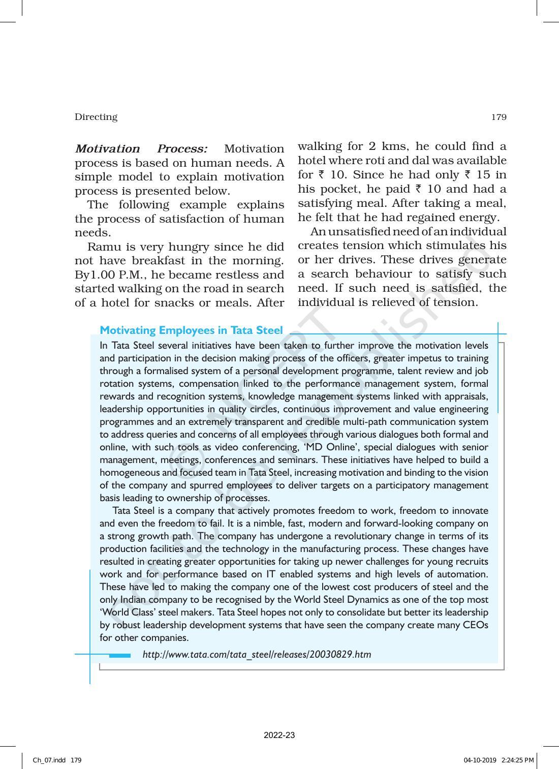 NCERT Book for Class 12 Business Studies Chapter 7 Directing - Page 9