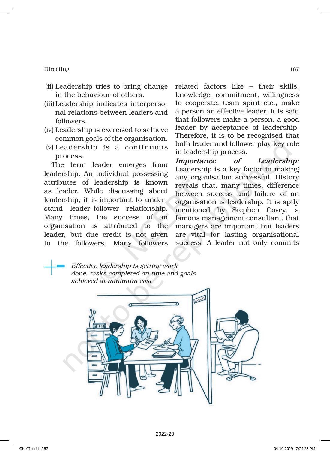 NCERT Book for Class 12 Business Studies Chapter 7 Directing - Page 17