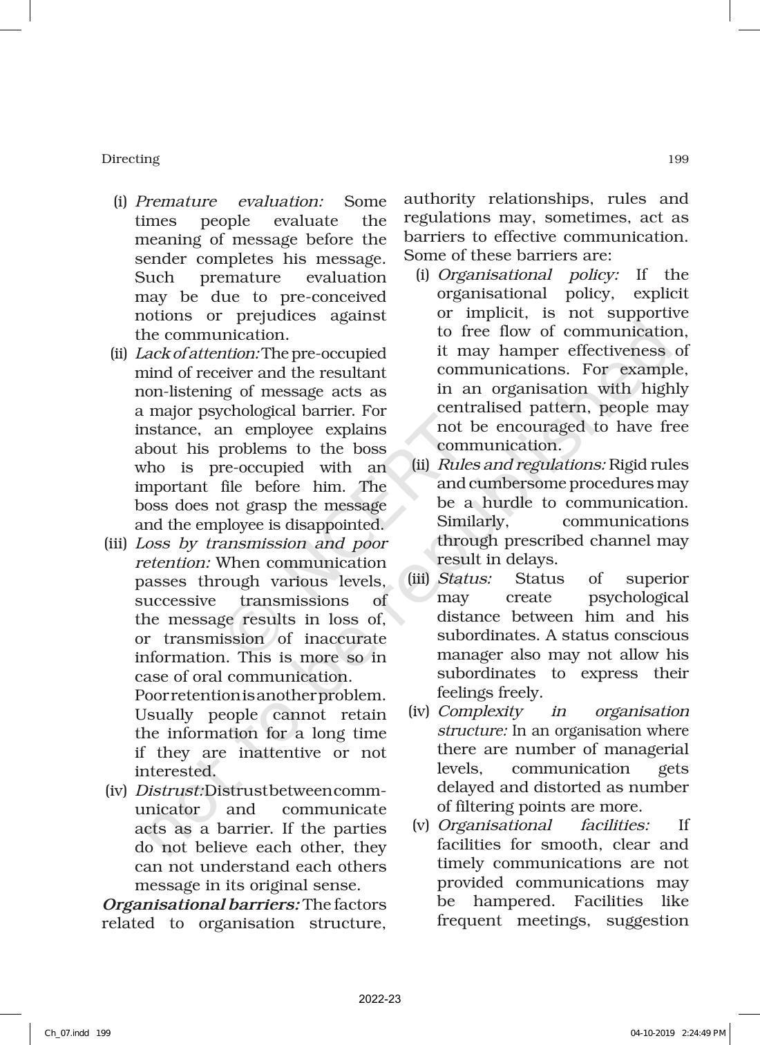NCERT Book for Class 12 Business Studies Chapter 7 Directing - Page 29