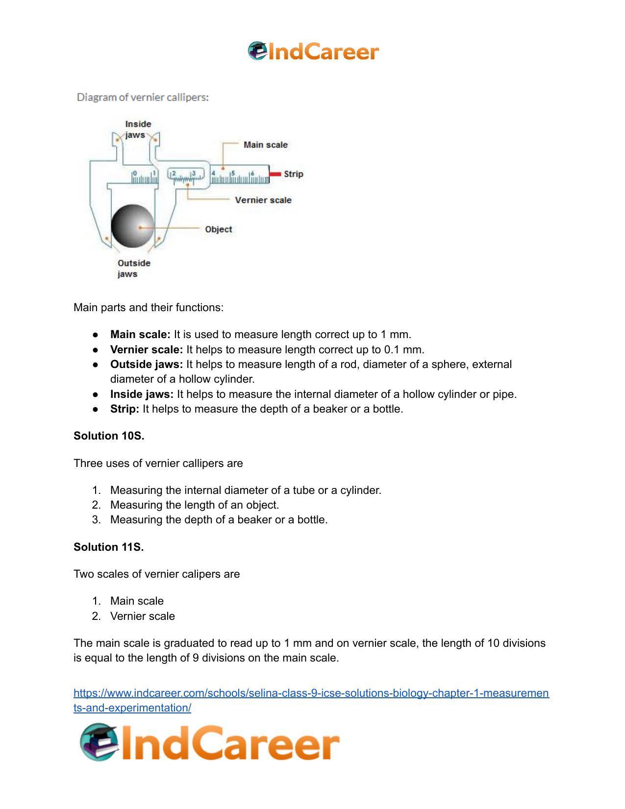 Selina Class 9 ICSE Solutions Biology : Chapter 1- Measurements and Experimentation - Page 15