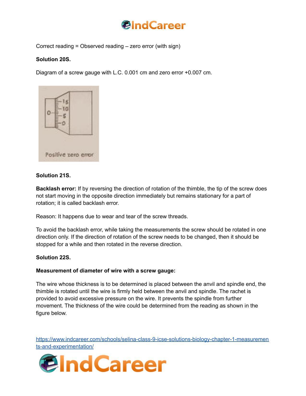 Selina Class 9 ICSE Solutions Biology : Chapter 1- Measurements and Experimentation - Page 19