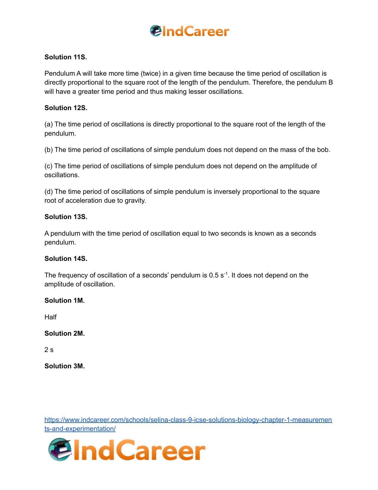 Selina Class 9 ICSE Solutions Biology : Chapter 1- Measurements and Experimentation - Page 32