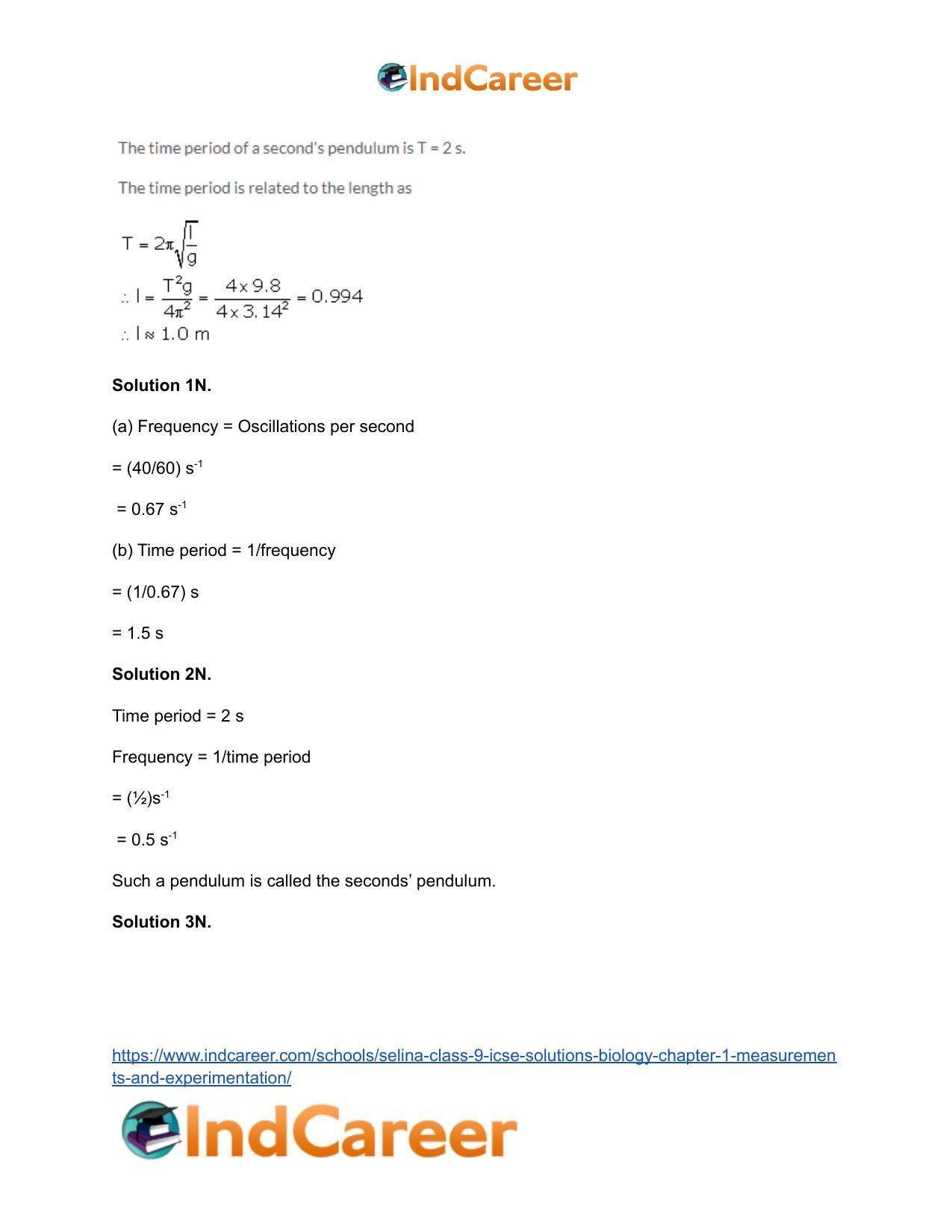 Selina Class 9 ICSE Solutions Biology : Chapter 1- Measurements and Experimentation - Page 33