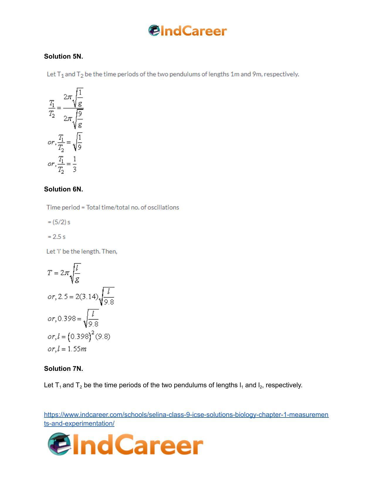 Selina Class 9 ICSE Solutions Biology : Chapter 1- Measurements and Experimentation - Page 35