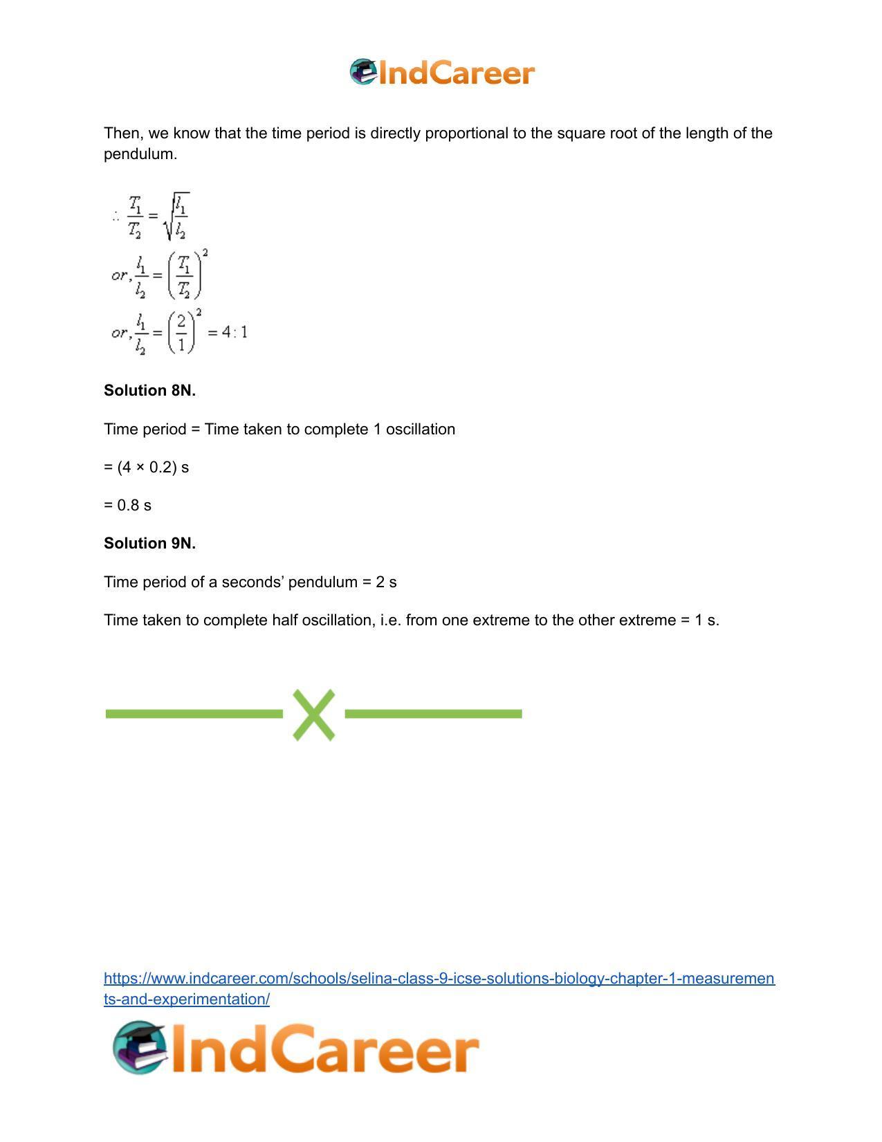 Selina Class 9 ICSE Solutions Biology : Chapter 1- Measurements and Experimentation - Page 36