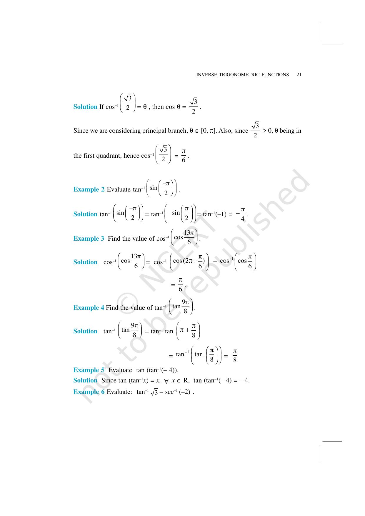 NCERT Exemplar Class 12: Mathematics Unit 2 (Inverse Trigonometric Functions) - Page 4
