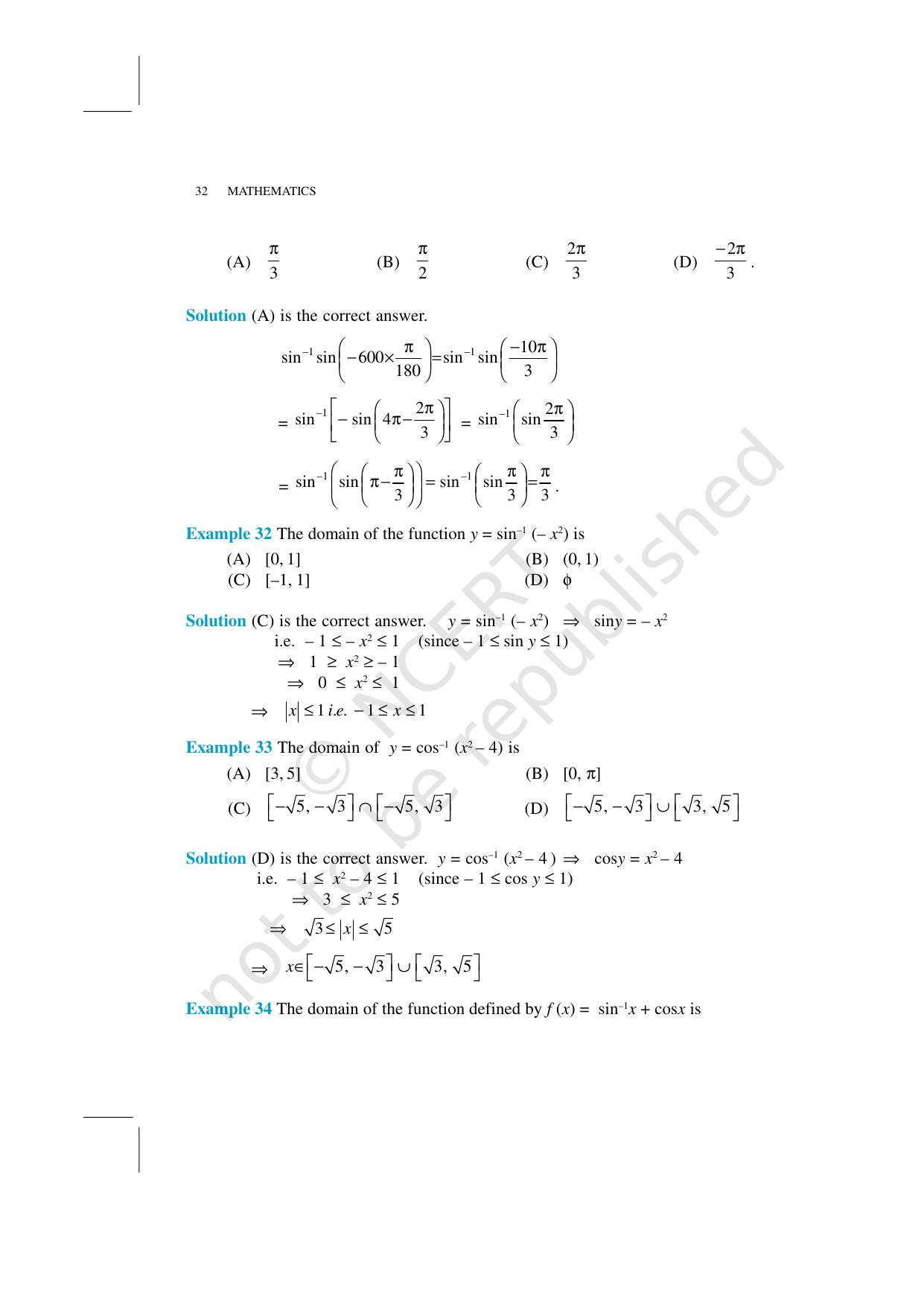NCERT Exemplar Class 12: Mathematics Unit 2 (Inverse Trigonometric Functions) - Page 15
