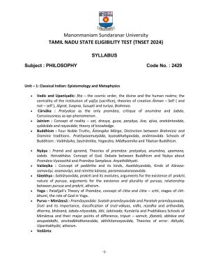 TNSET Syllabus - Philosophy