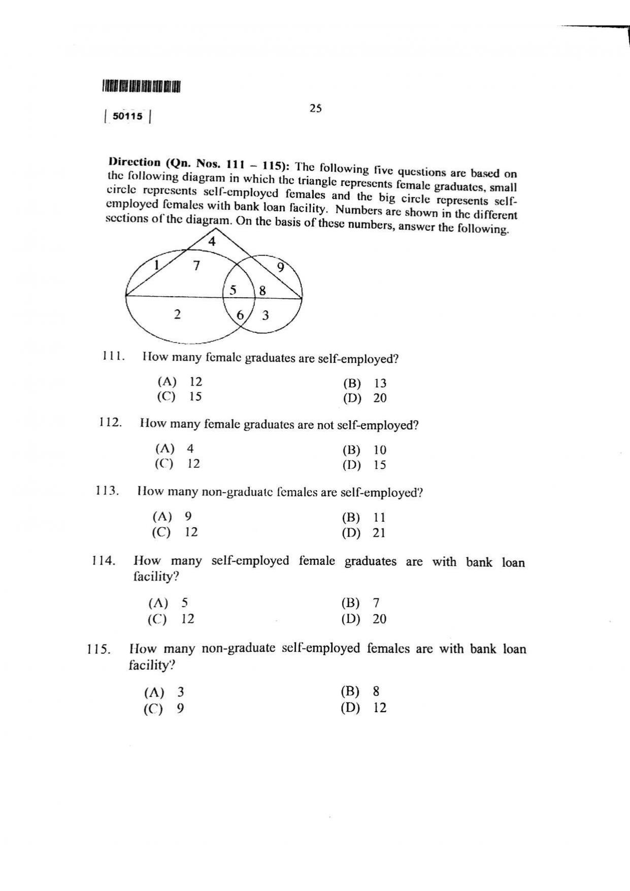 CUSAT CAT 2015 MCA Question Paper - Page 26