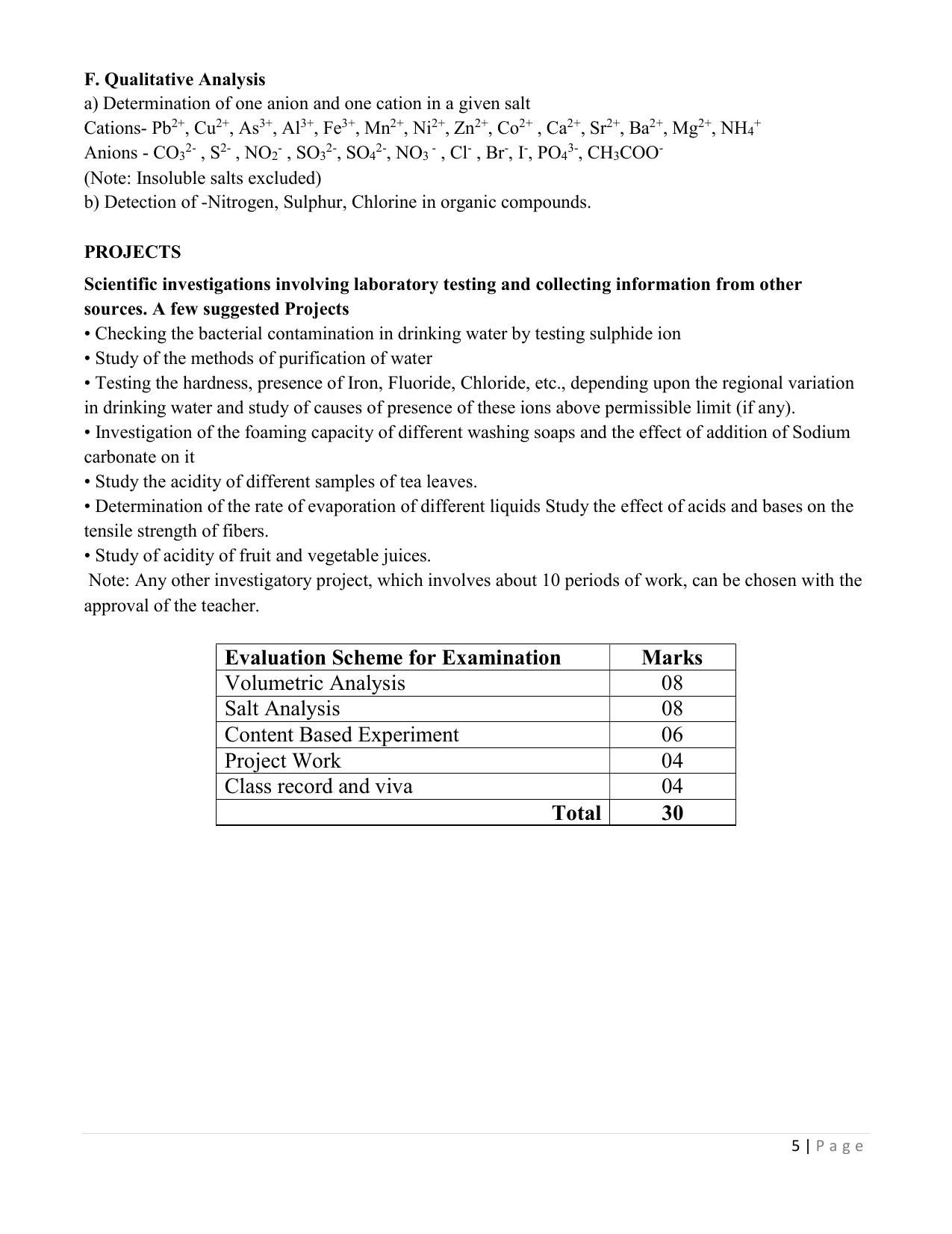 Edudel Class 11 Chemistry (English Medium) Syllabus 2025 - Page 5