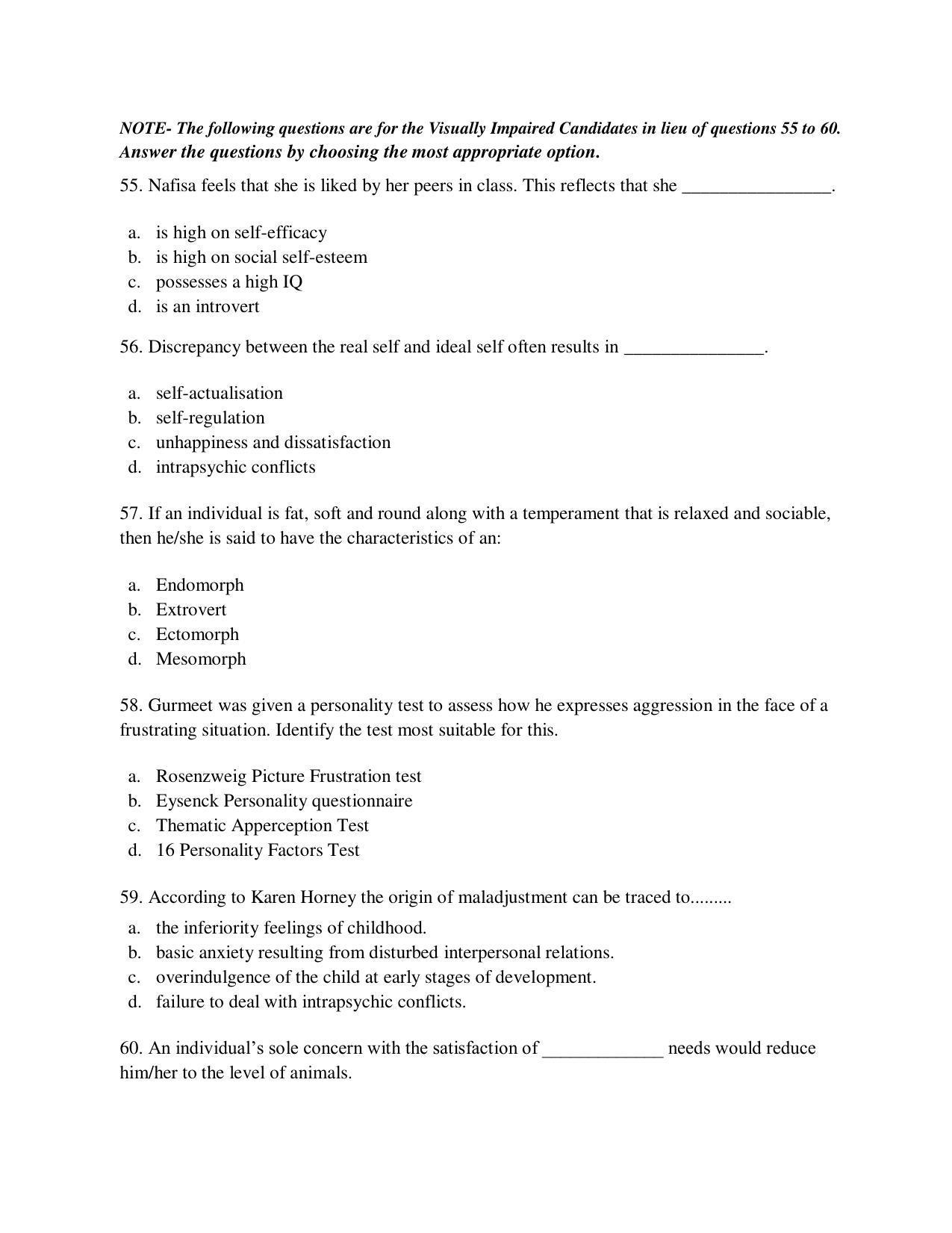 CBSE Class 12 Psychology Sample Paper 2021-22 - Page 15