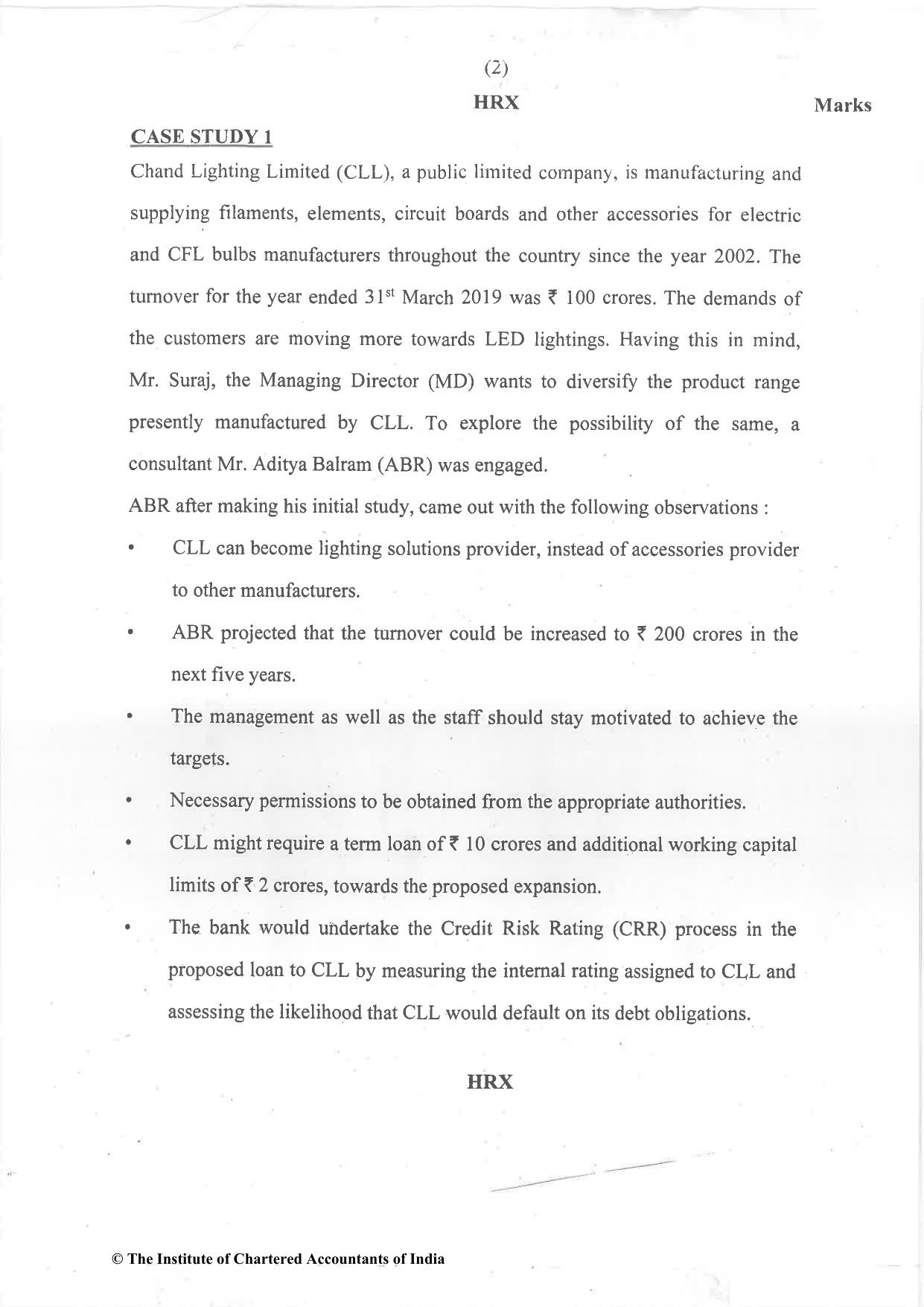 CA Final Dec 2021 Question Paper - Paper 6A – Risk Management - Page 2