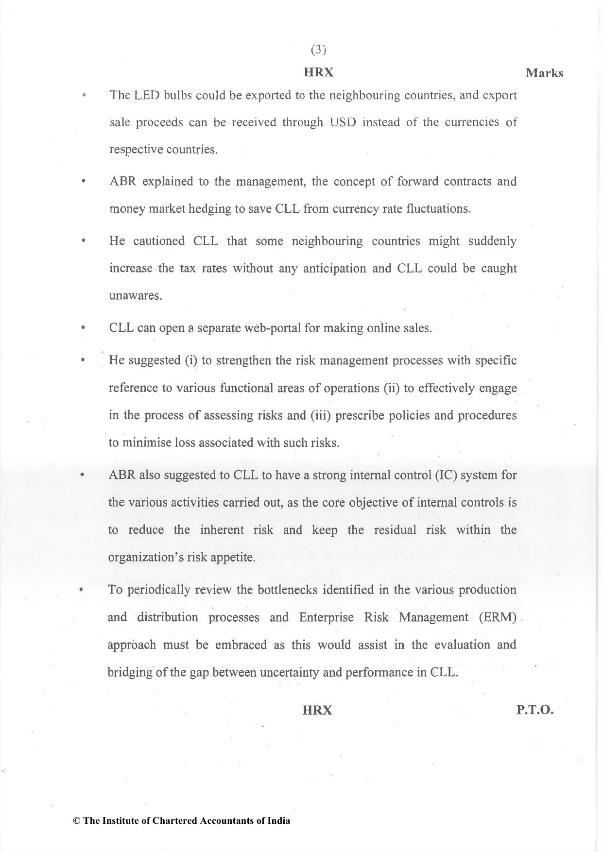 CA Final Dec 2021 Question Paper - Paper 6A – Risk Management - Page 3