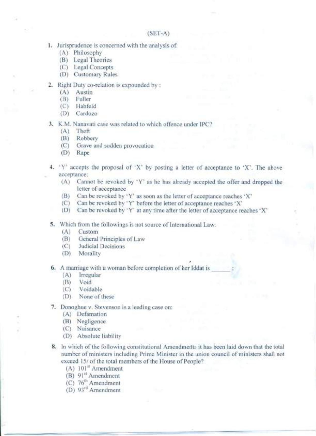 PU B.A./B.Com. LLB. (Hons.) 2021 Question Paper - Page 2