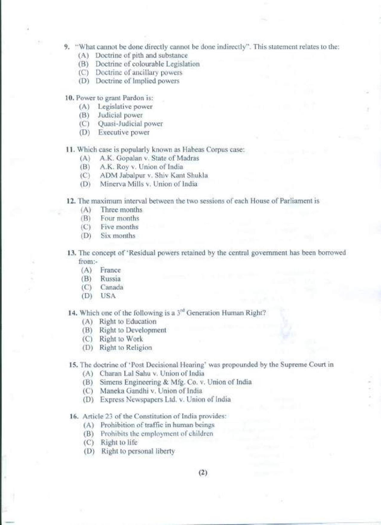 PU B.A./B.Com. LLB. (Hons.) 2021 Question Paper - Page 3