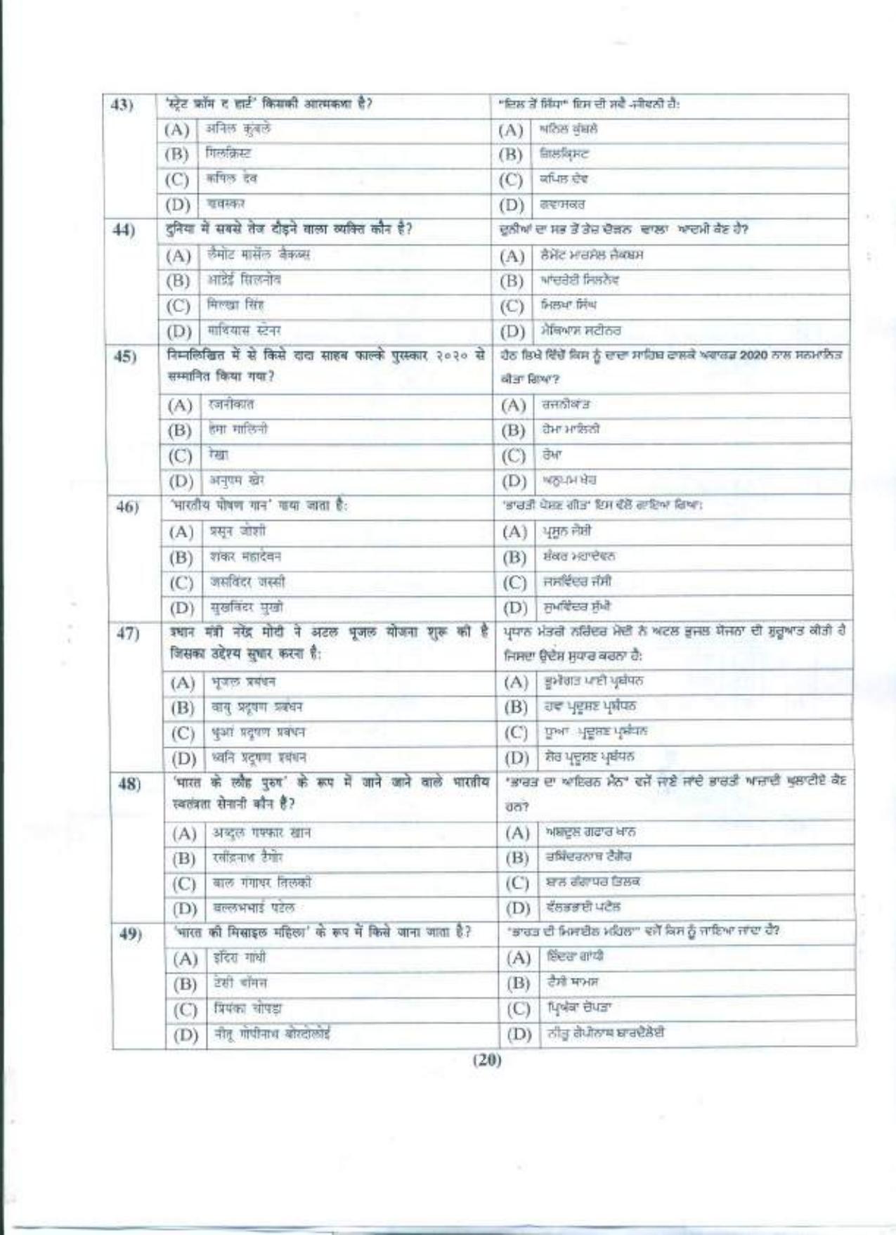 PU B.A./B.Com. LLB. (Hons.) 2021 Question Paper - Page 21